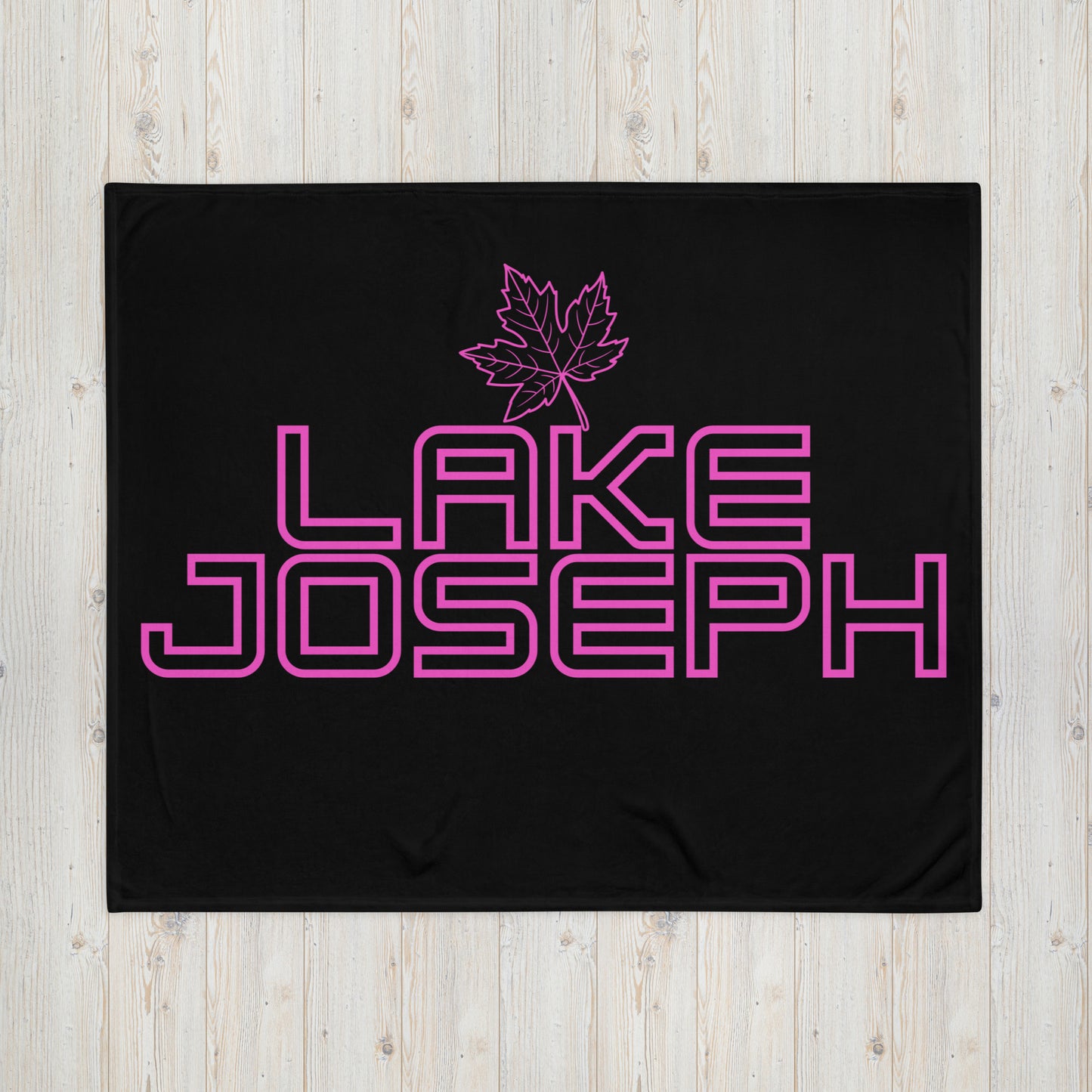 Lake Joseph Ontario Leaf - Campfire Blanket - Throw Blanket