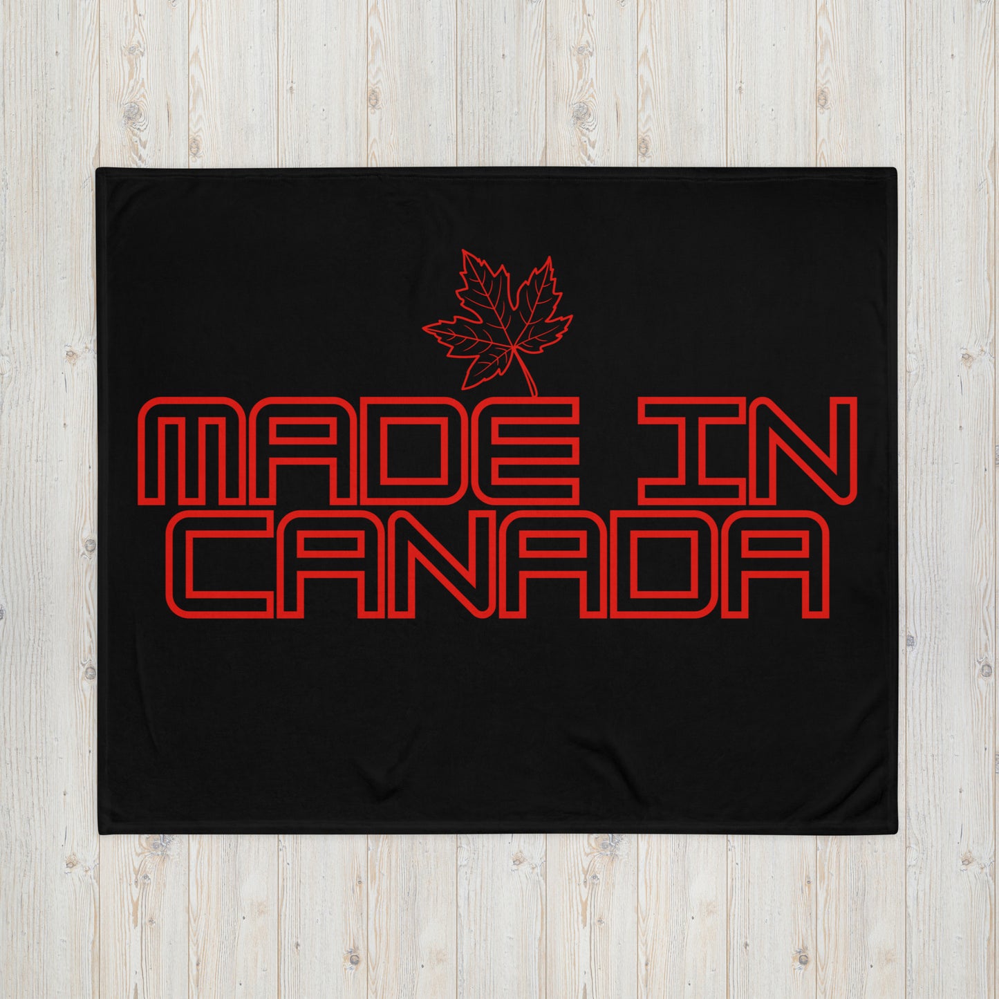 Made in Canada Leaf - Campfire Blanket - Throw Blanket