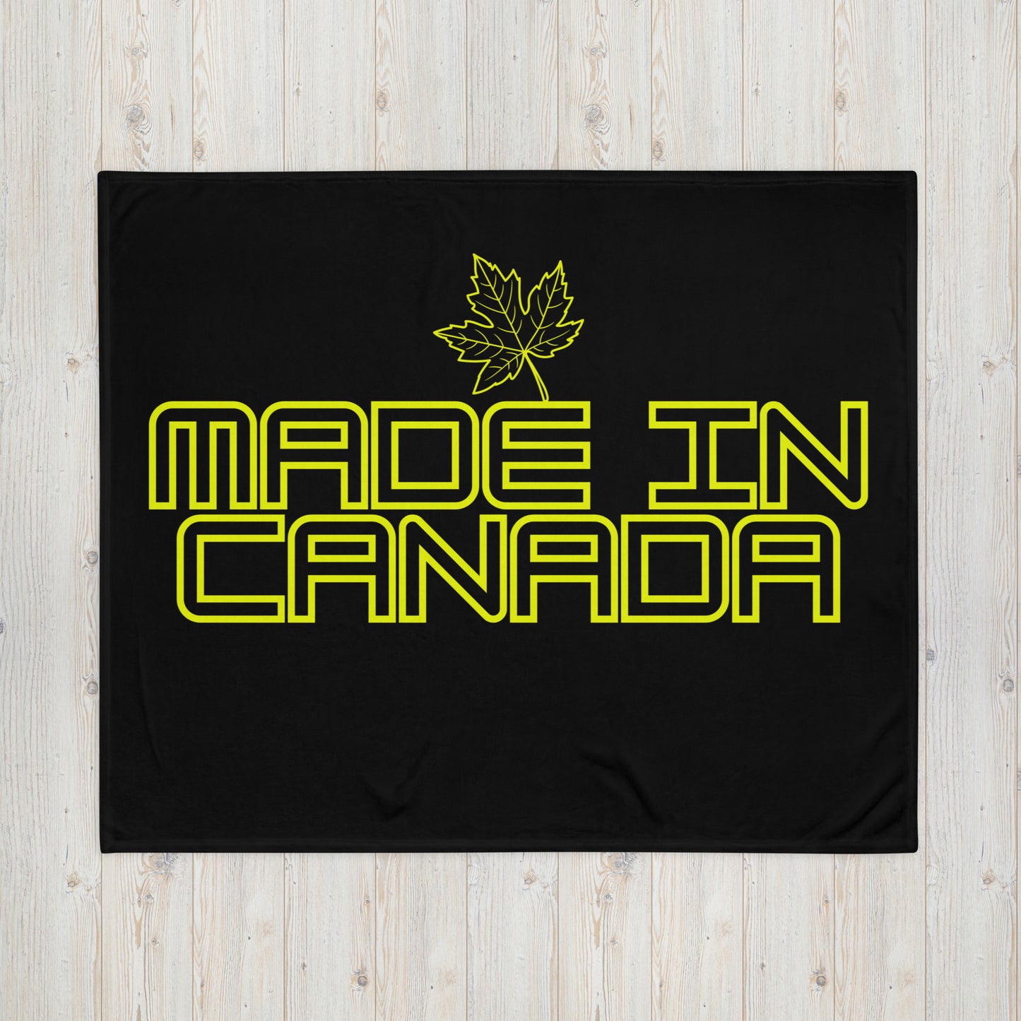 Made in Canada Leaf - Campfire Blanket - Throw Blanket