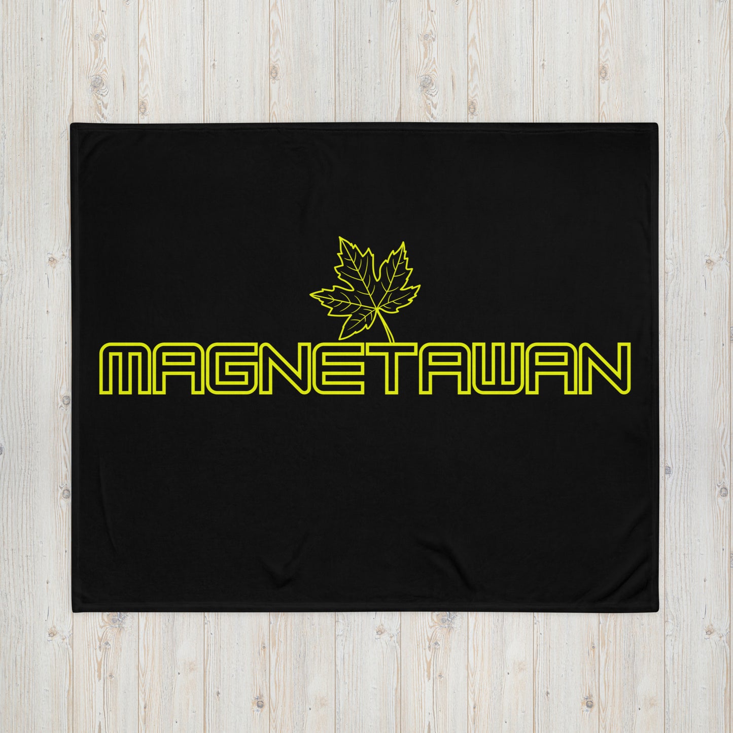 Magnetawan Ontario Leaf - Campfire Blanket - Throw Blanket