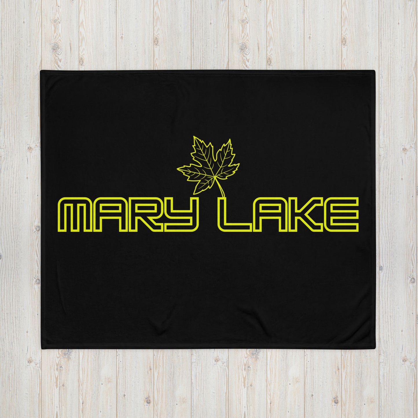 Mary Lake Ontario Leaf - Campfire Blanket - Throw Blanket
