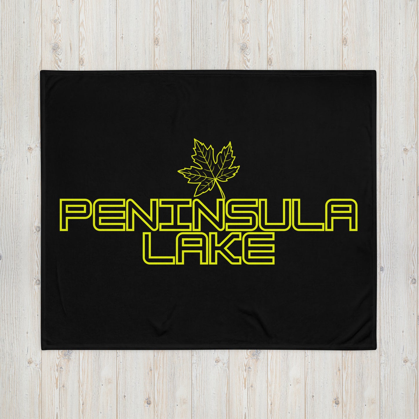 Peninsula Lake Leaf - Campfire Blanket - Throw Blanket