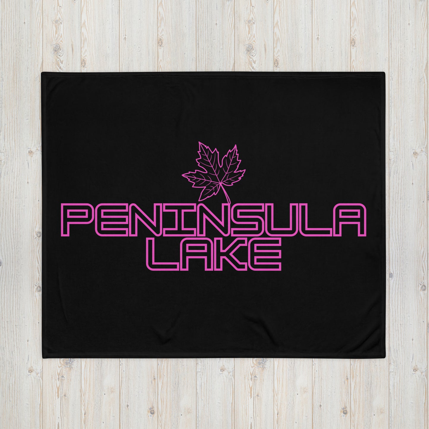 Peninsula Lake Leaf - Campfire Blanket - Throw Blanket