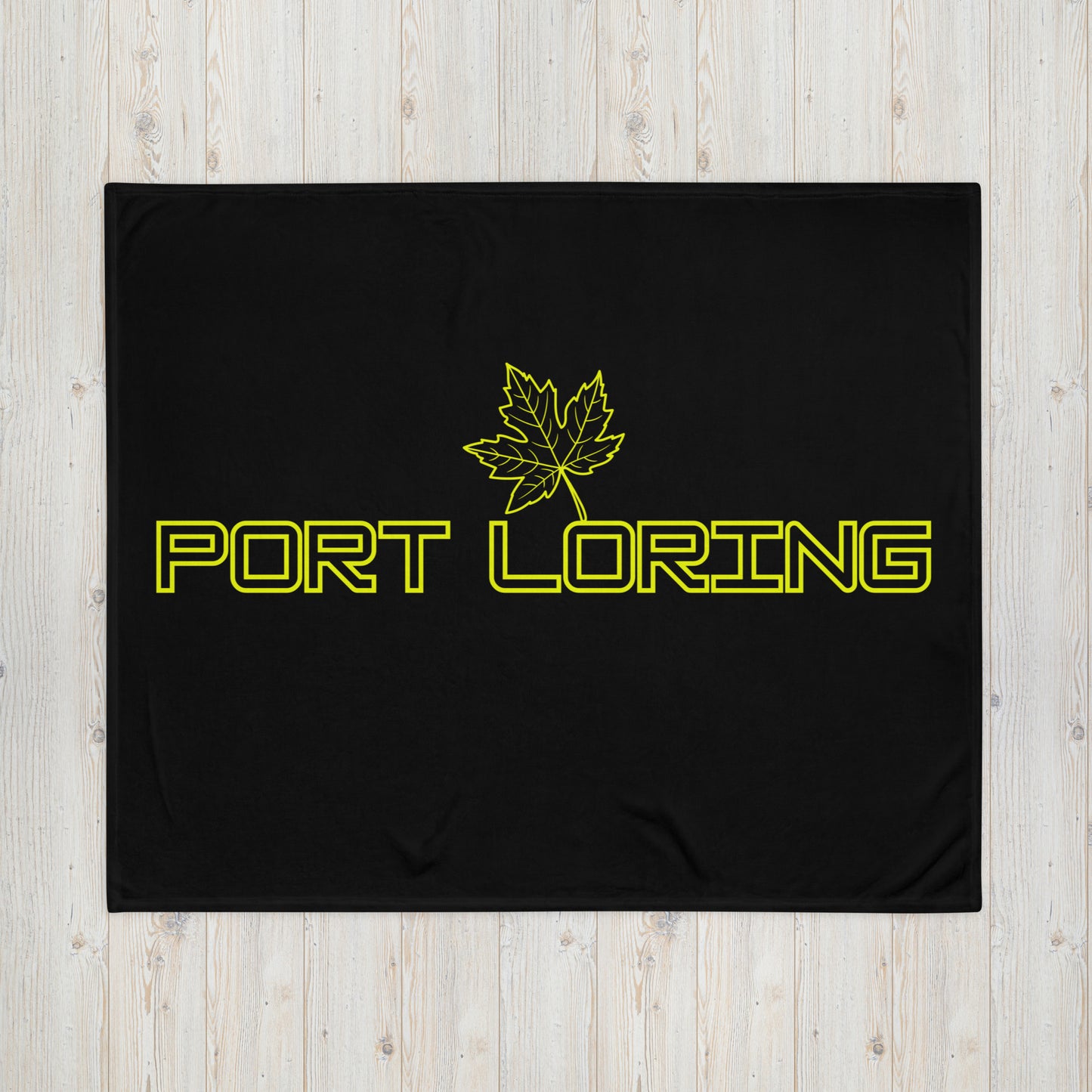 Port Loring Ontario Leaf - Campfire Blanket - Throw Blanket