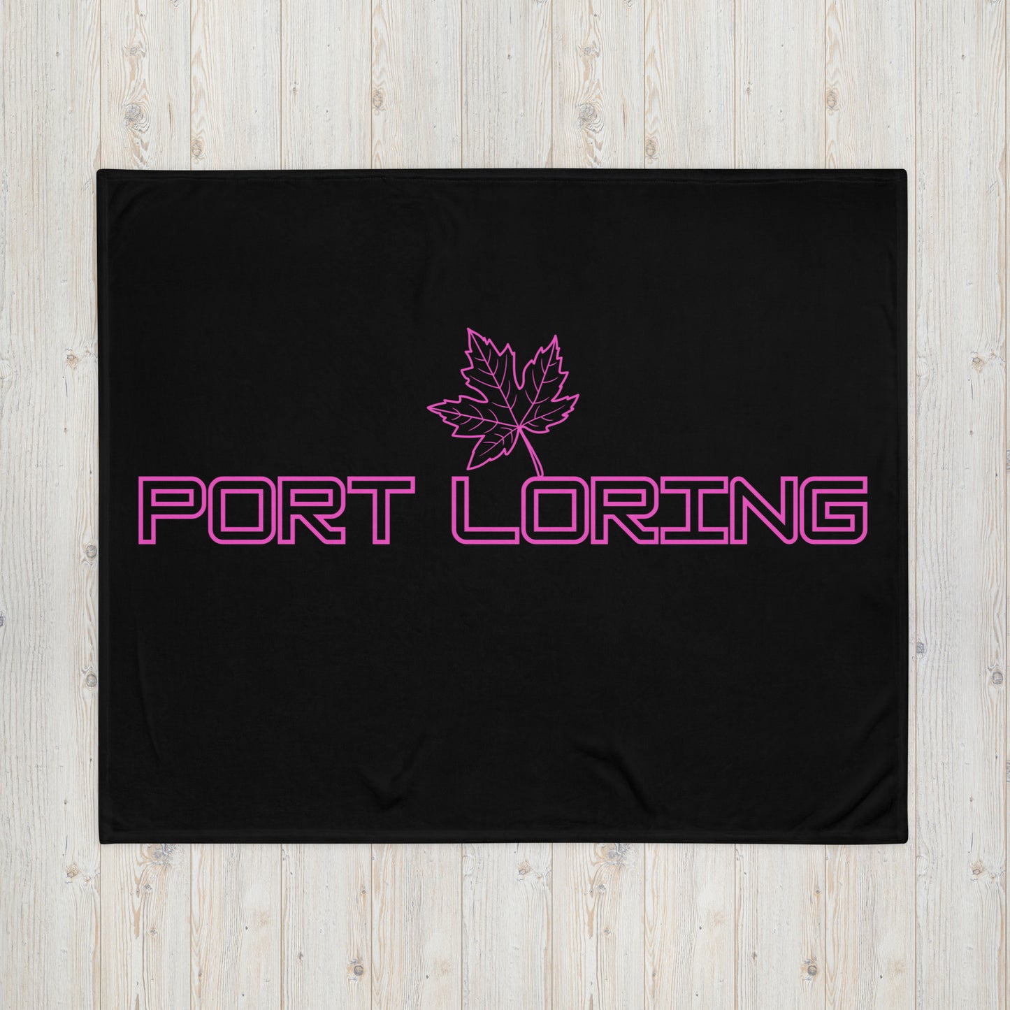 Port Loring Ontario Leaf - Campfire Blanket - Throw Blanket