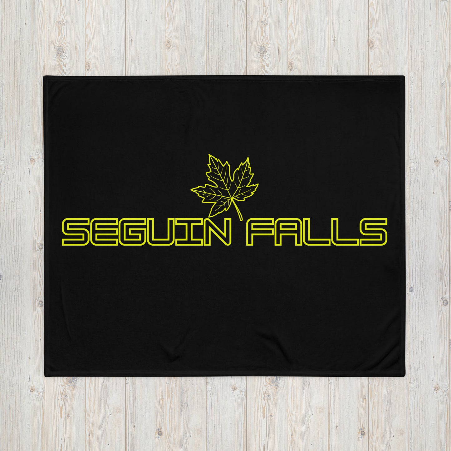 Seguin Falls Ontario Leaf - Campfire Blanket - Throw Blanket