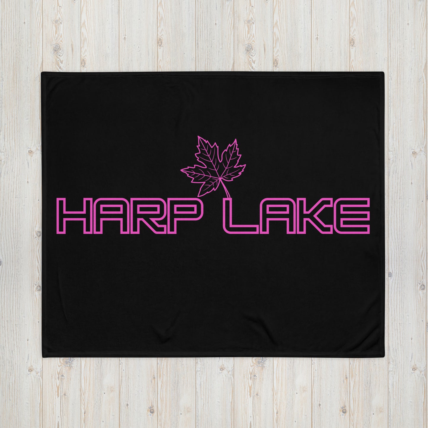 Harp Lake Ontario Maple Leaf - Campfire Blanket - Throw Blanket
