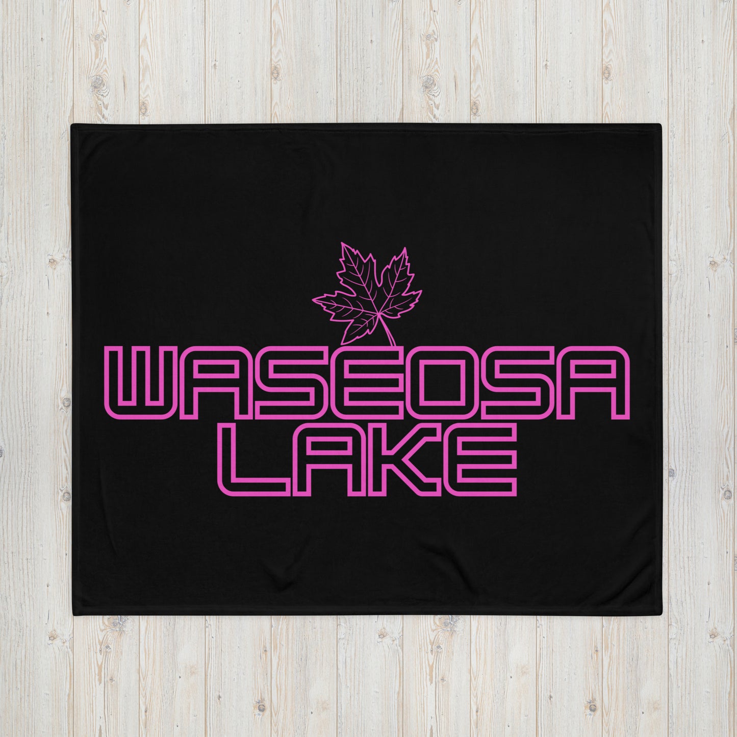 Waseosa Lake Ontario Maple Leaf - Campfire Blanket - Throw Blanket