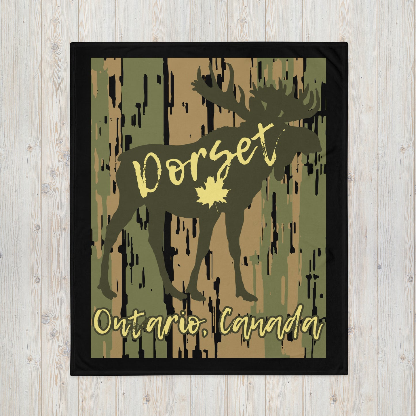 Dorset Ontario Moose - Campfire Blanket - Throw Blanket