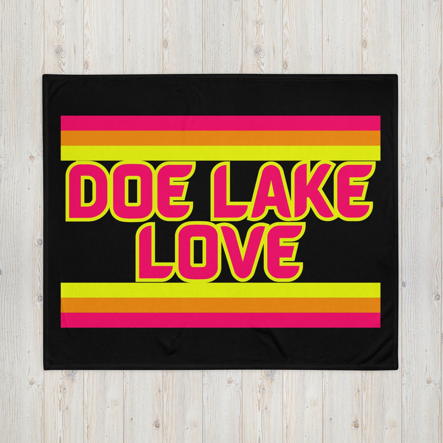 Doe Lake Love - Stripes - Campfire Blanket - Throw Blanket