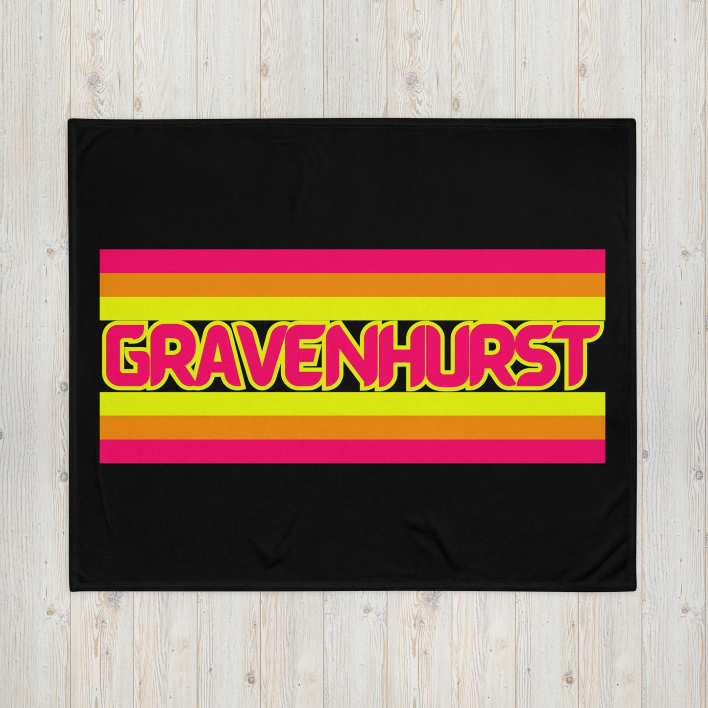 Gravenhurst Ontario - Stripes - Campfire Blanket - Throw Blanket
