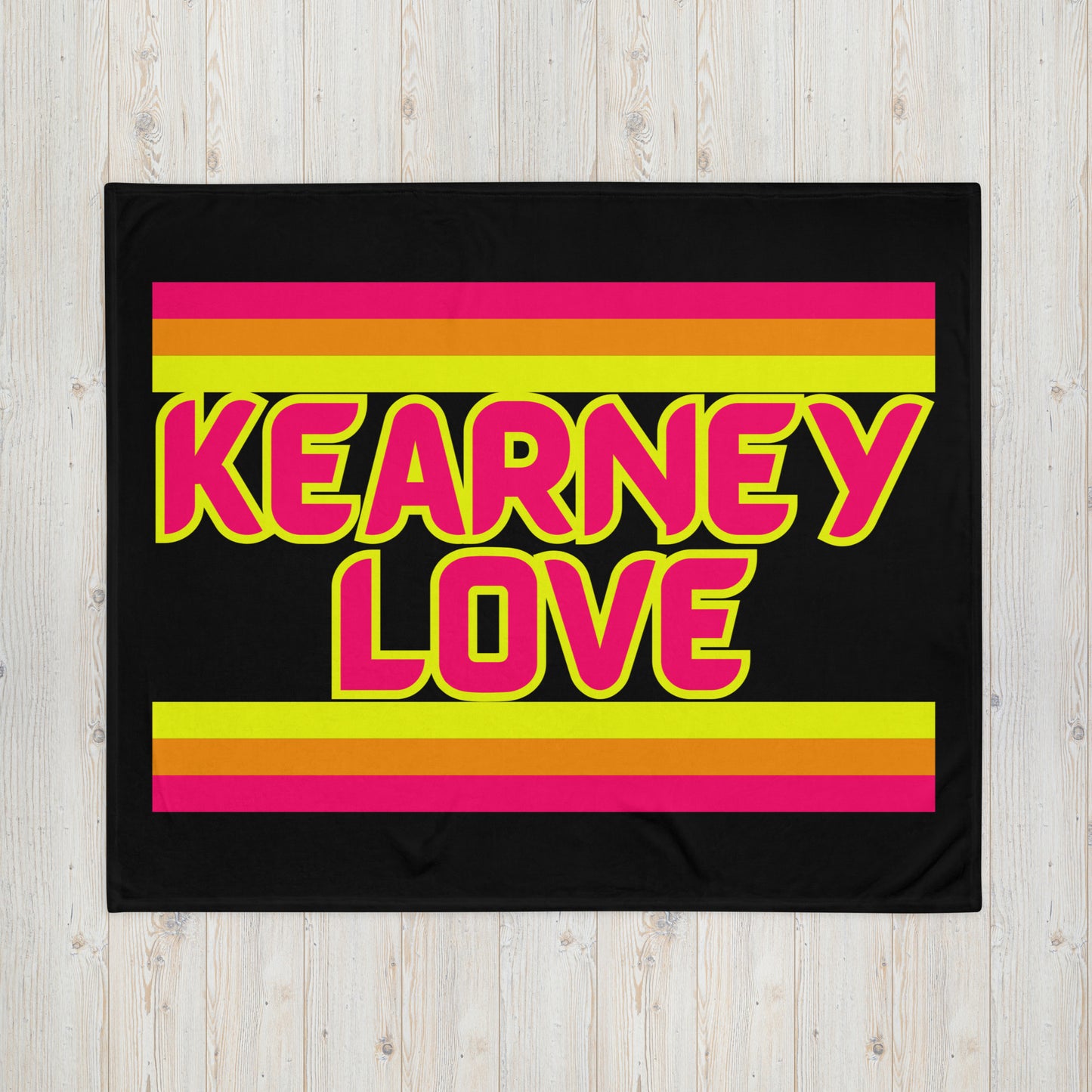 Kearney Love - Stripes - Campfire Blanket - Throw Blanket
