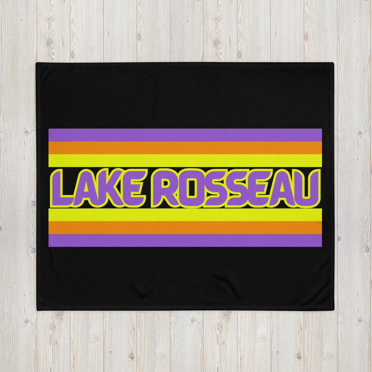 Lake Rosseau - Stripes - Campfire Blanket - Throw Blanket
