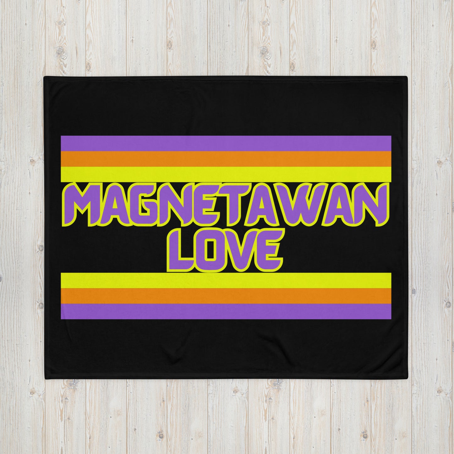 Magnetawan Love - Stripes - Campfire Blanket - Throw Blanket