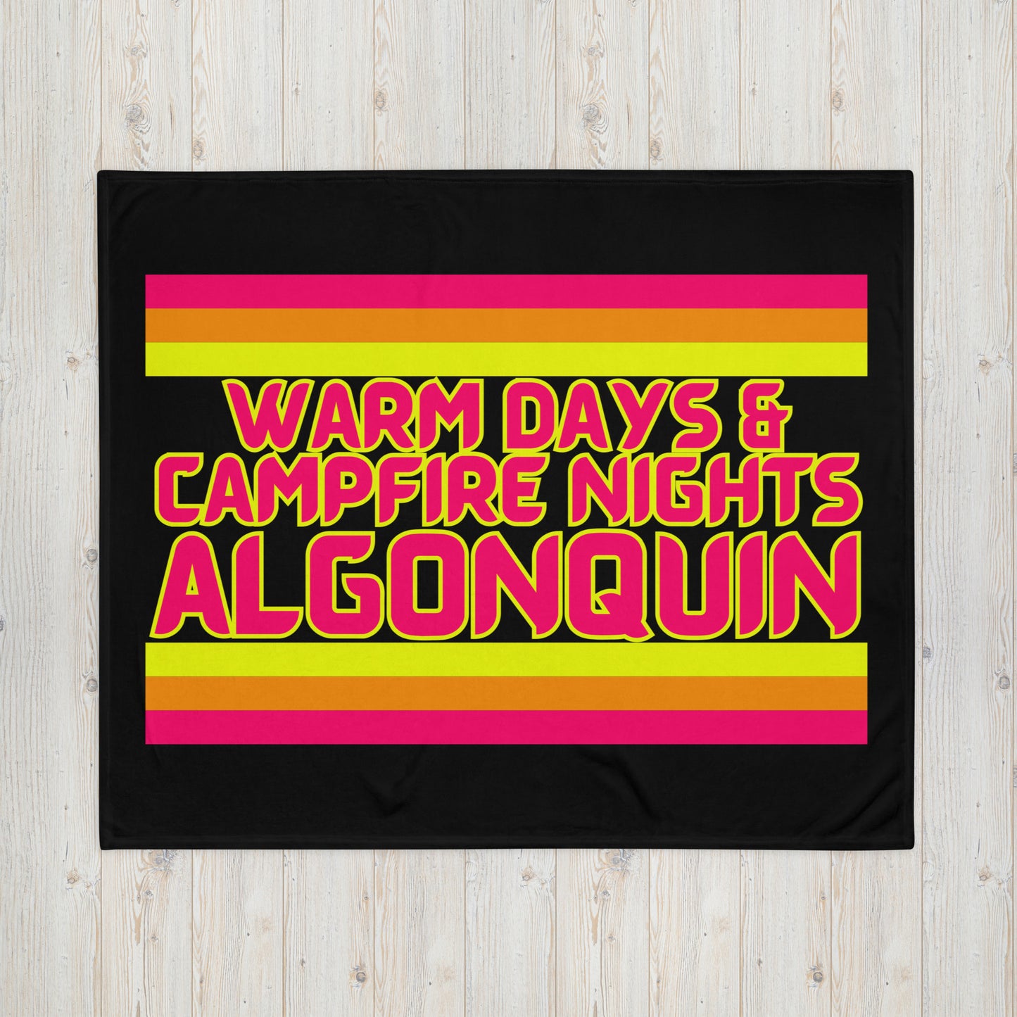 Algonquin - Warm Days & Campfire Nights - Stripes - Campfire Blanket - Throw Blanket