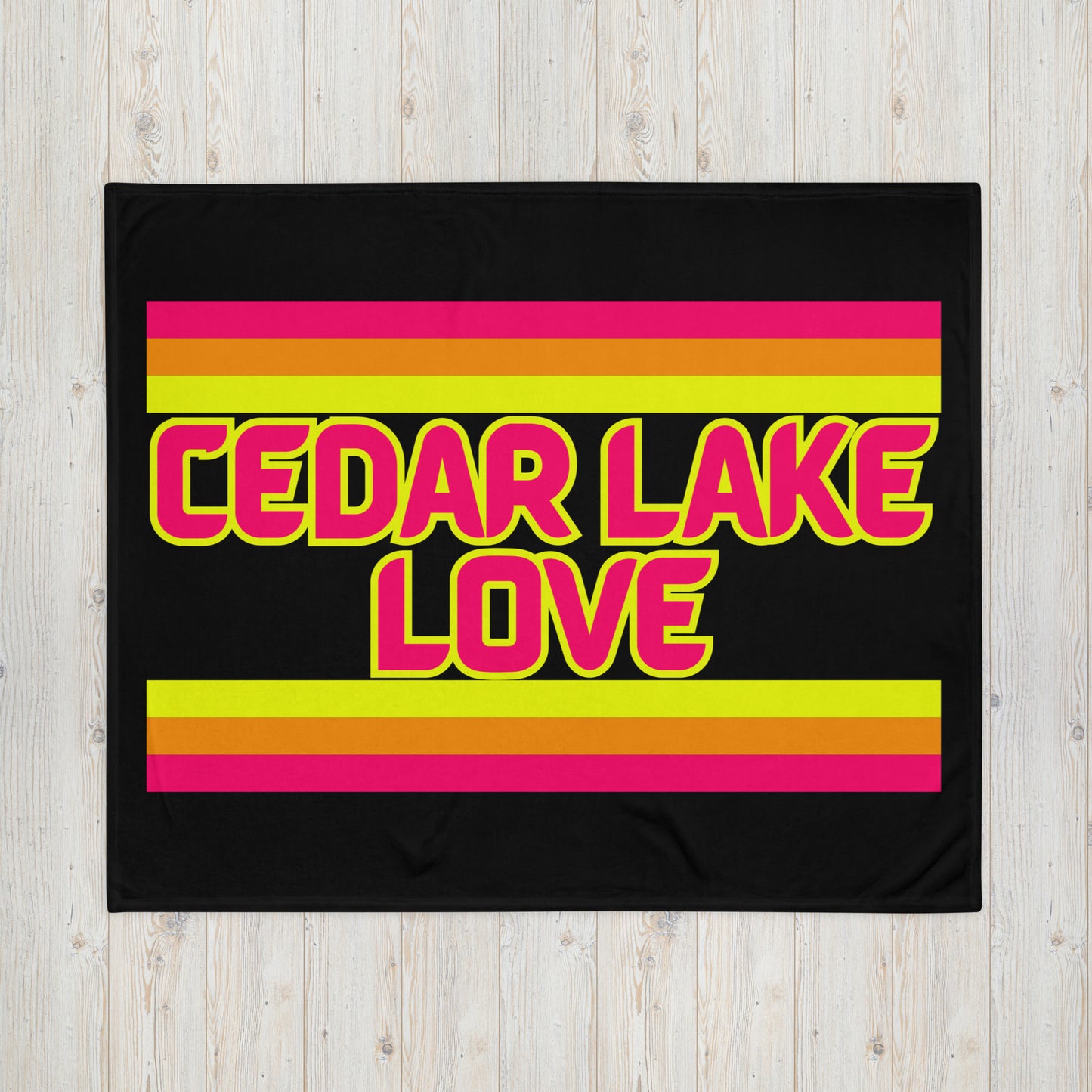 Cedar Lake Love - Stripes - Campfire Blanket - Throw Blanket
