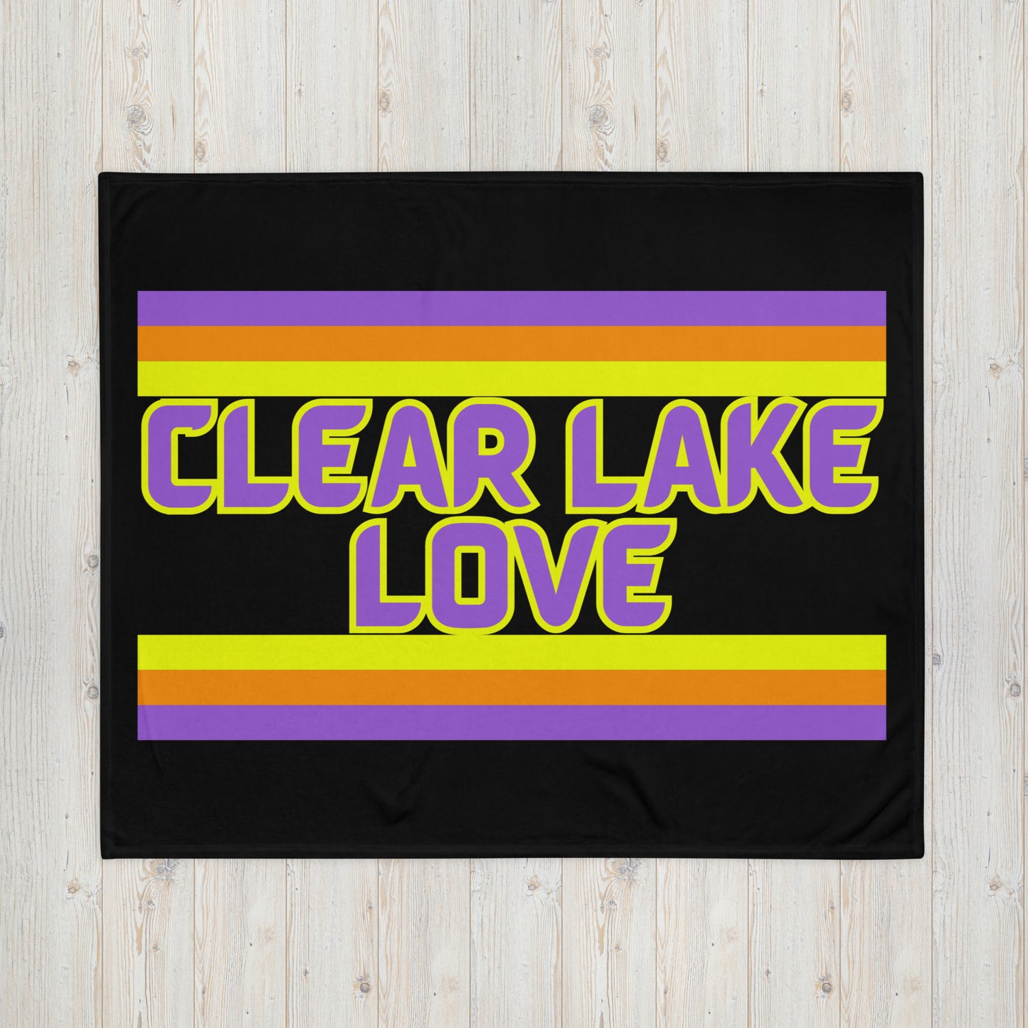 Clear Lake Love - Stripes - Campfire Blanket - Throw Blanket