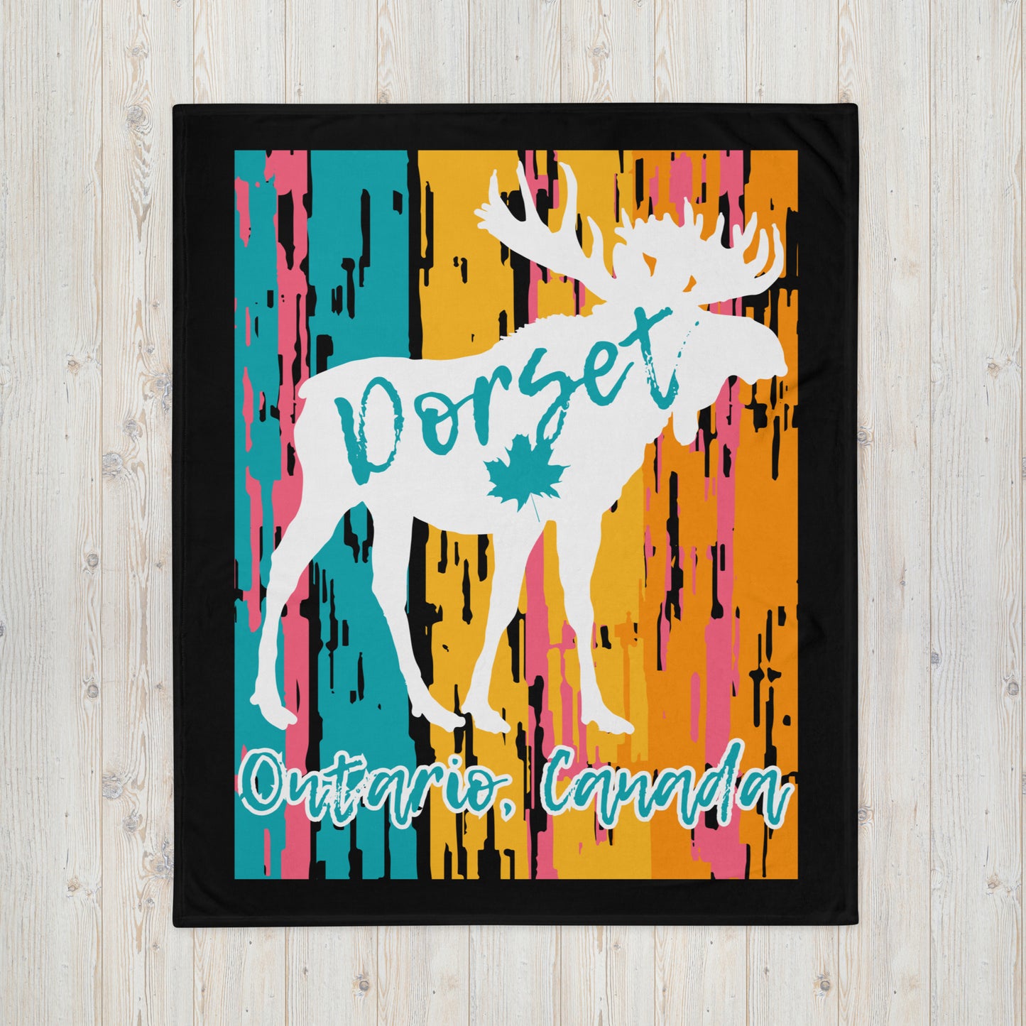 Dorset Ontario Moose - Campfire Blanket - Throw Blanket