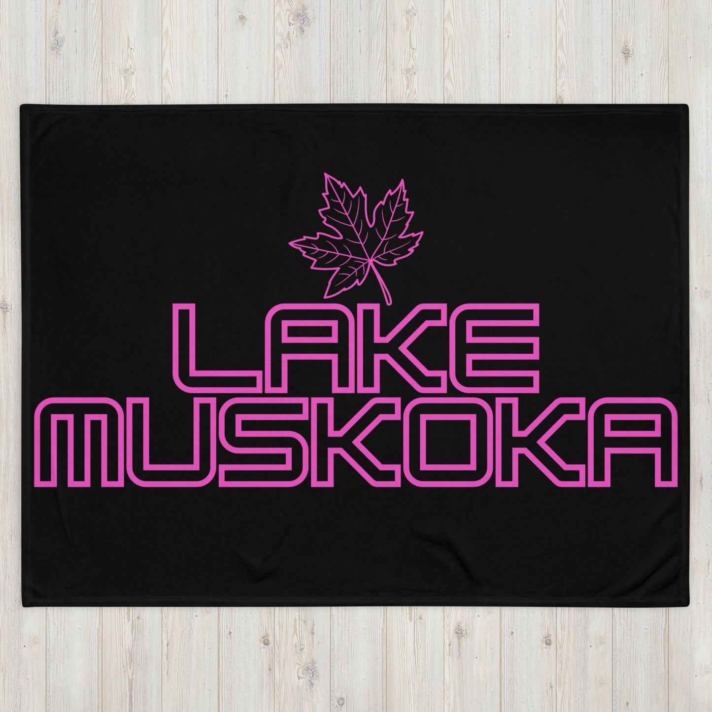 Lake Muskoka Ontario Leaf - Campfire Blanket - Throw Blanket