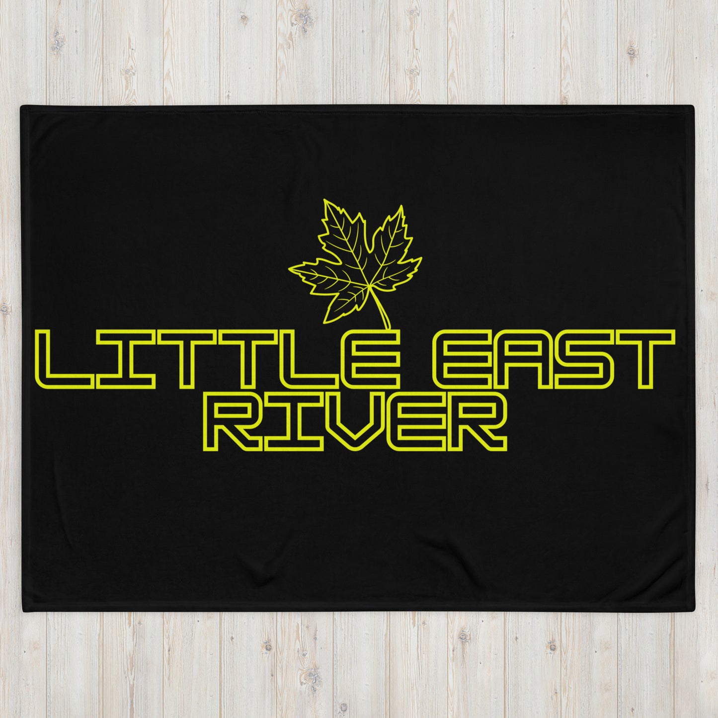 Little East River Ontario Leaf - Campfire Blanket - Throw Blanket