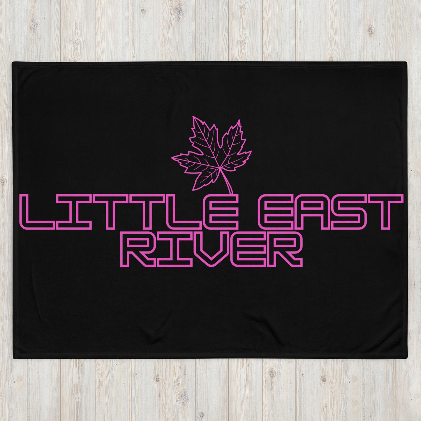 Little East River Ontario Leaf - Campfire Blanket - Throw Blanket