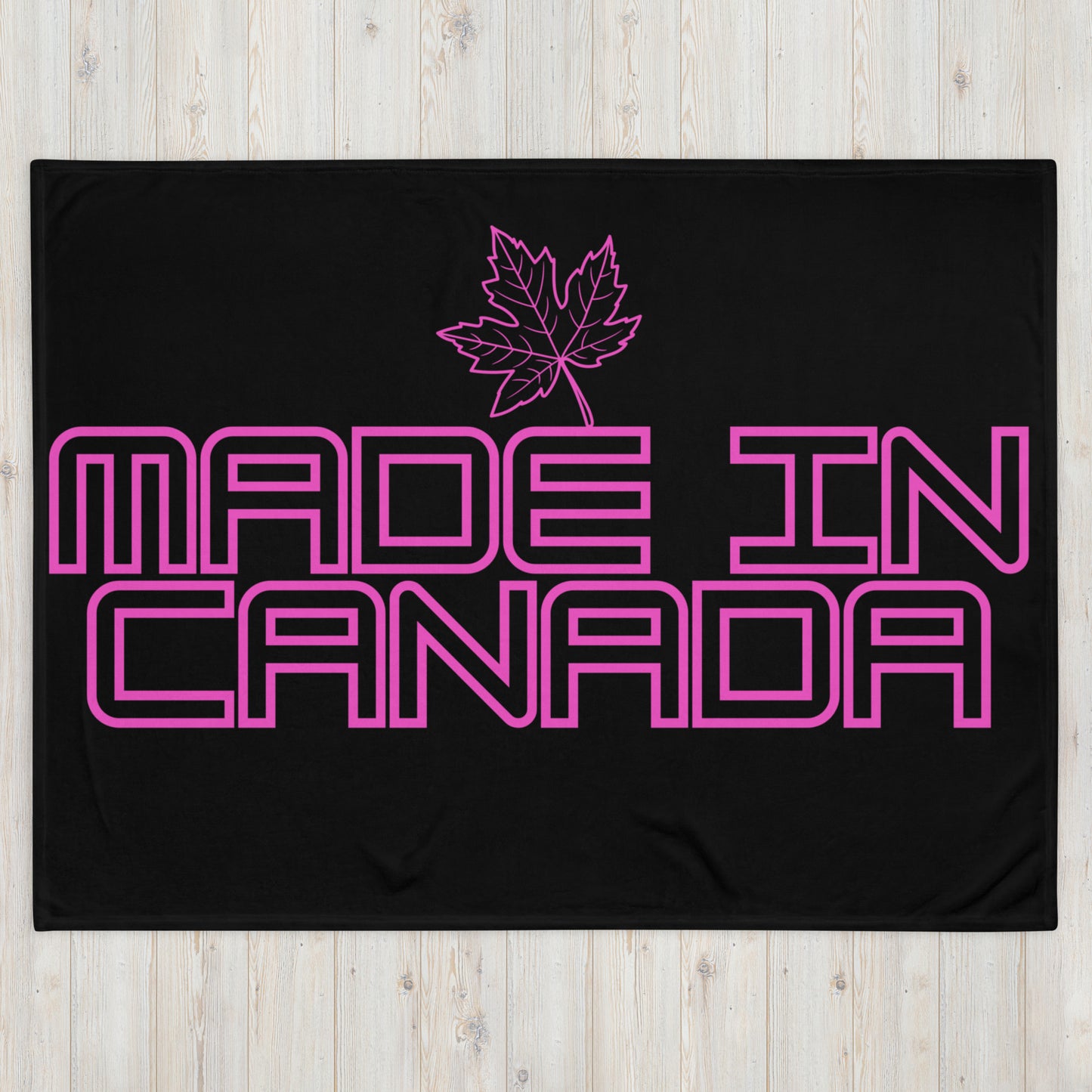 Made in Canada Leaf - Campfire Blanket - Throw Blanket