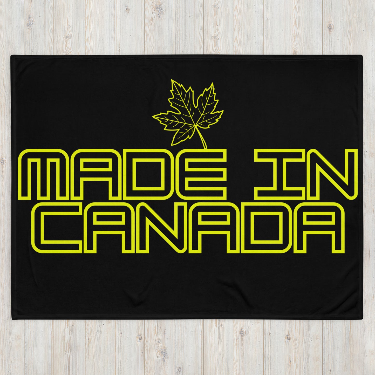 Made in Canada Leaf - Campfire Blanket - Throw Blanket