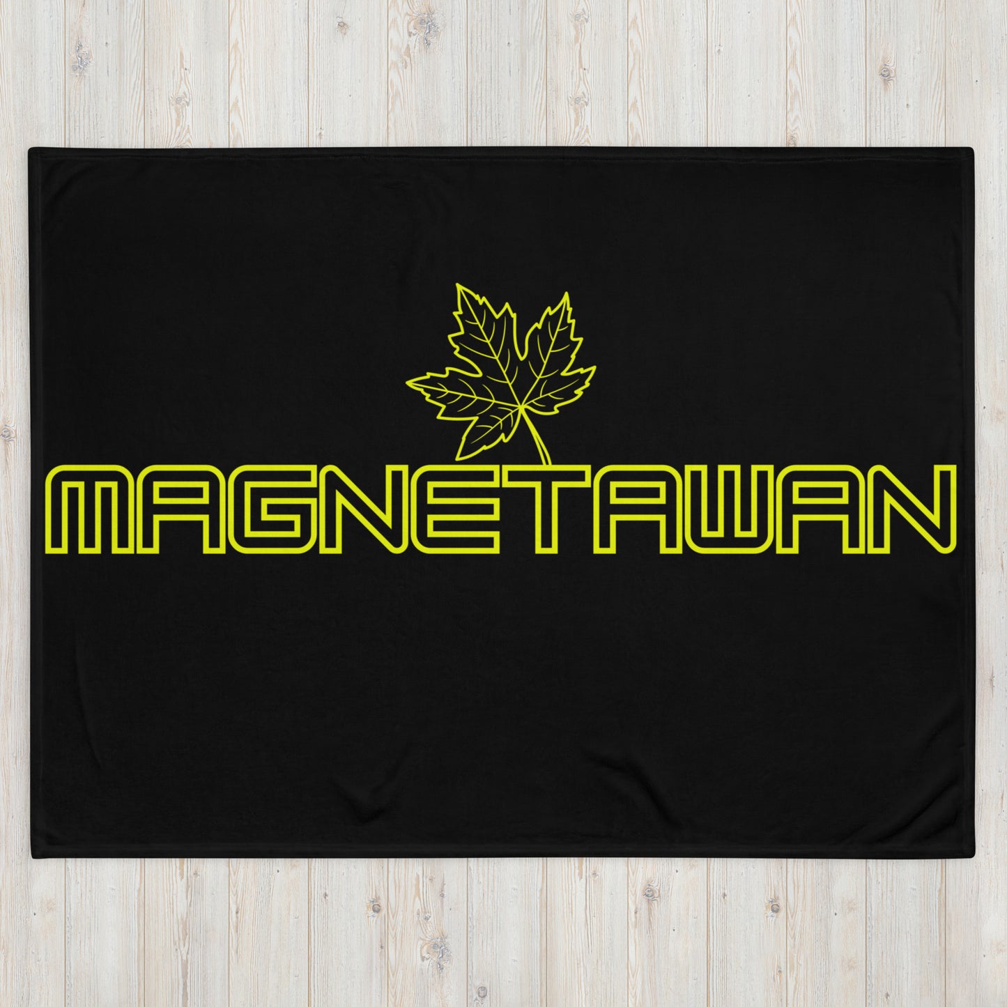 Magnetawan Ontario Leaf - Campfire Blanket - Throw Blanket