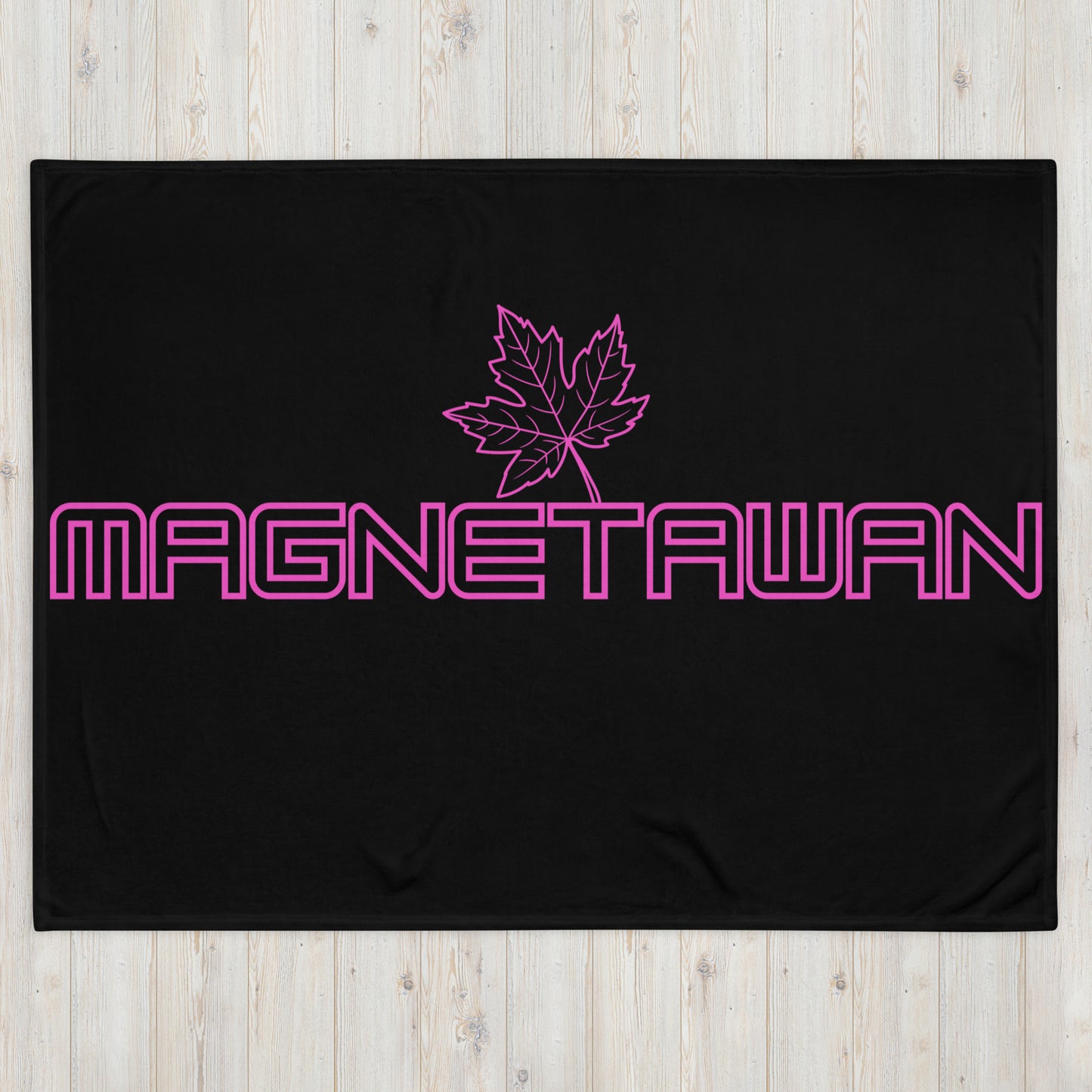 Magnetawan Ontario Leaf - Campfire Blanket - Throw Blanket