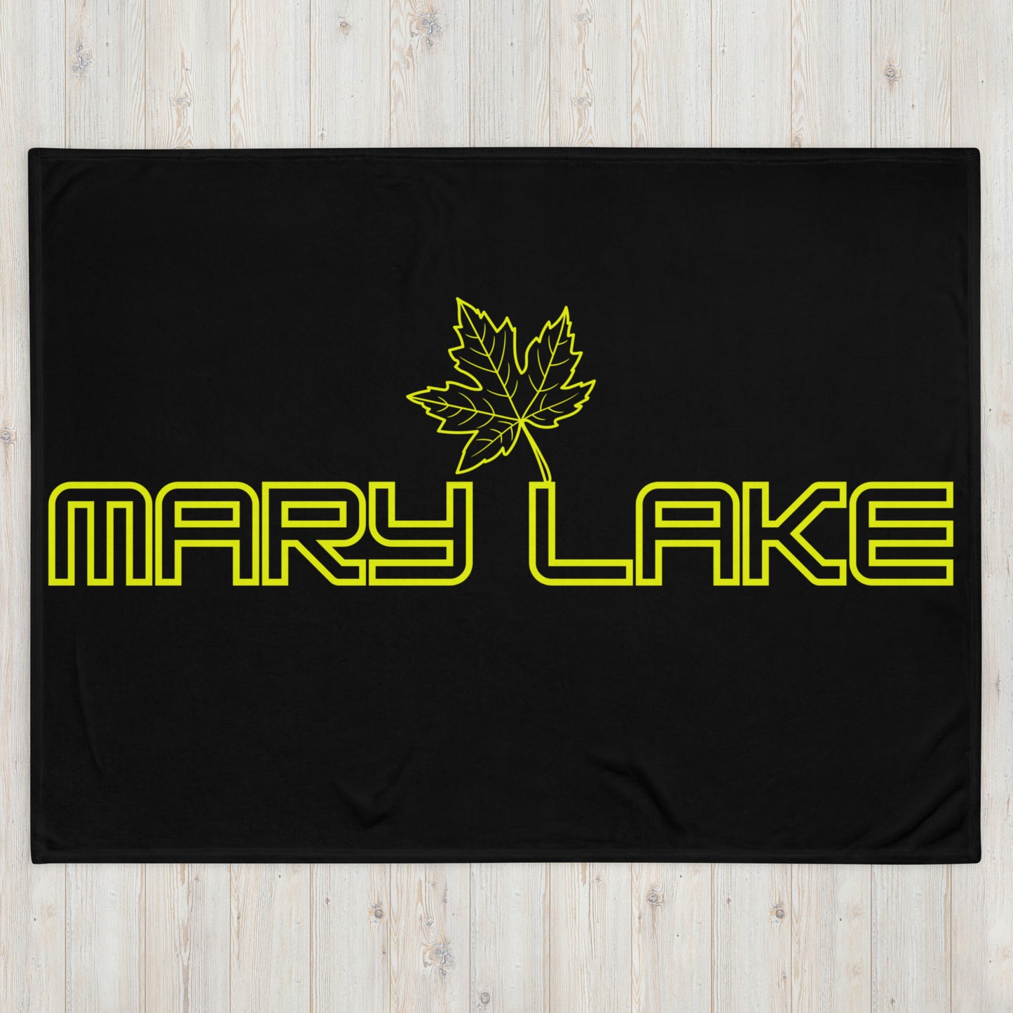 Mary Lake Ontario Leaf - Campfire Blanket - Throw Blanket