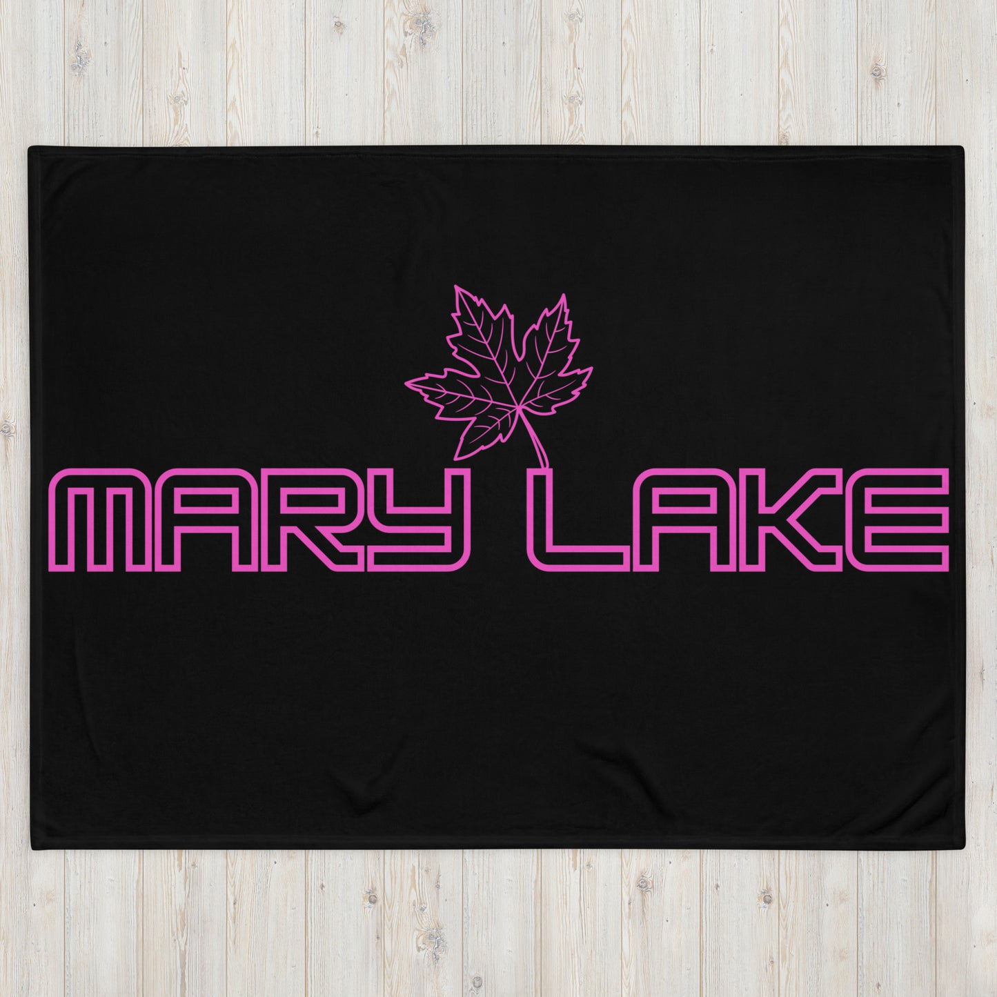 Mary Lake Ontario Leaf - Campfire Blanket - Throw Blanket