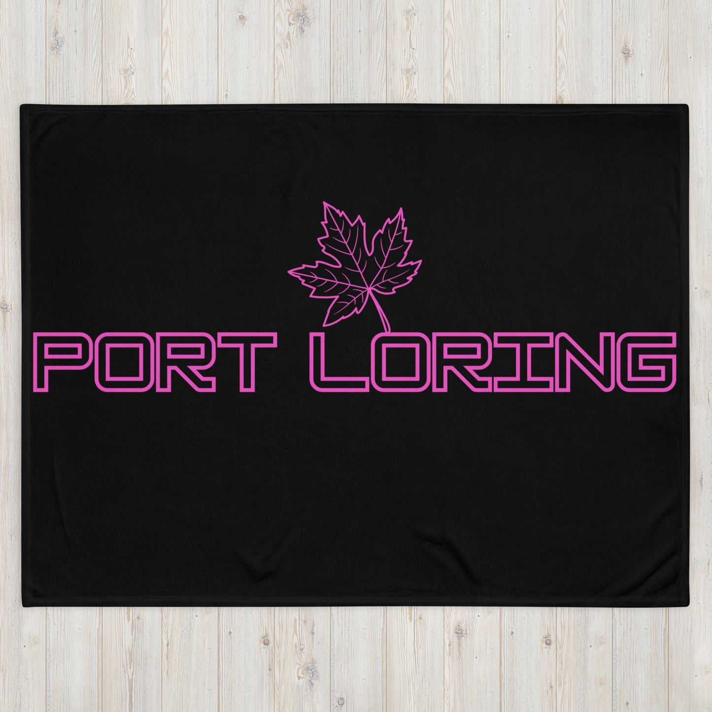 Port Loring Ontario Leaf - Campfire Blanket - Throw Blanket
