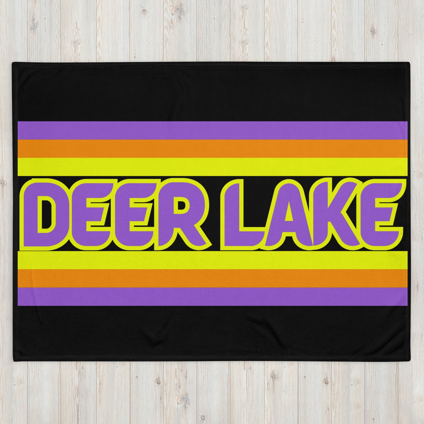 Deer Lake Ontario - Stripes - Campfire Blanket - Throw Blanket