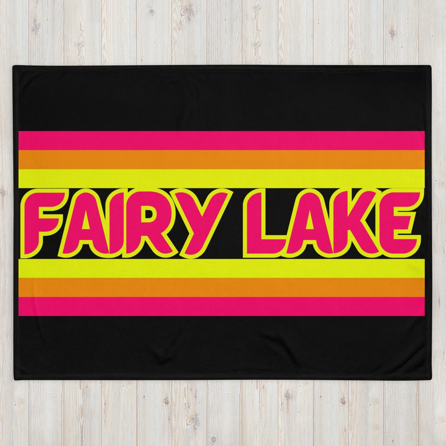 Fairy Lake Ontario - Stripes - Campfire Blanket - Throw Blanket
