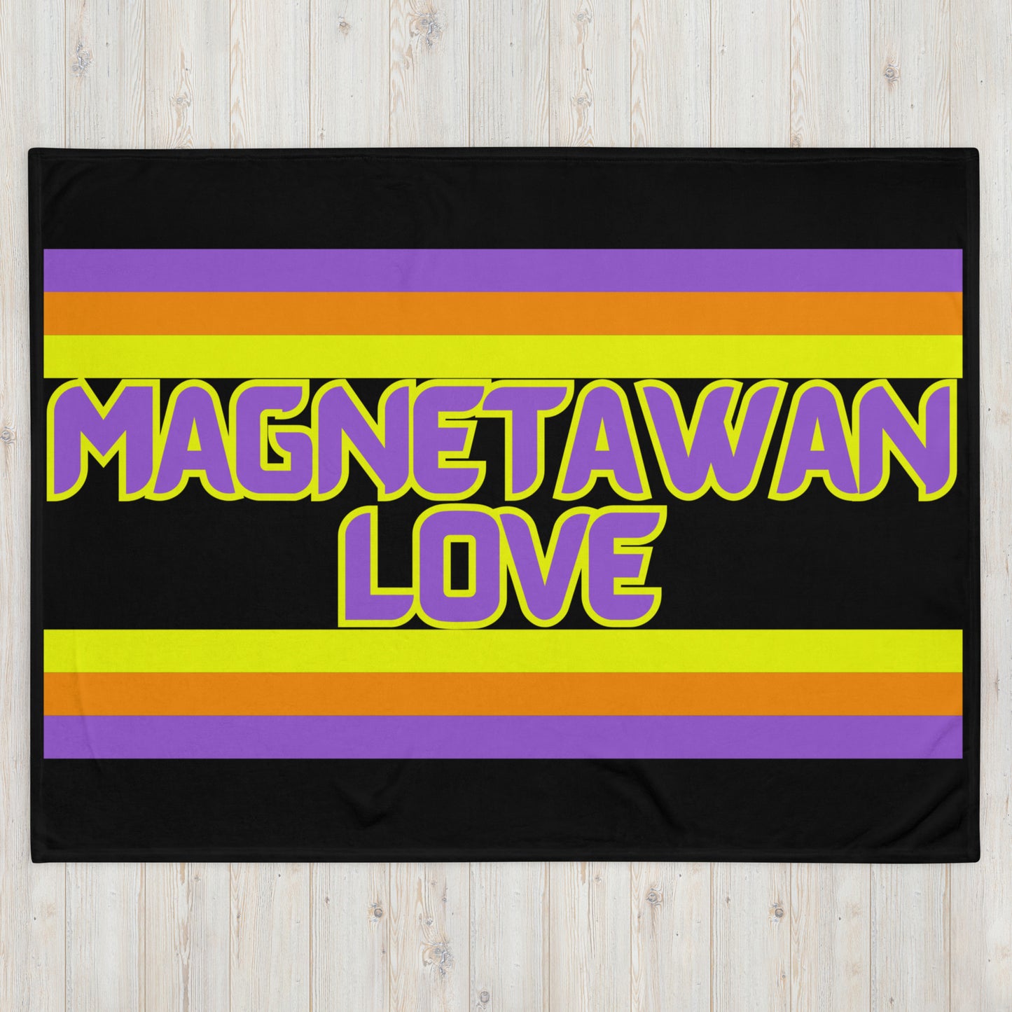 Magnetawan Love - Stripes - Campfire Blanket - Throw Blanket