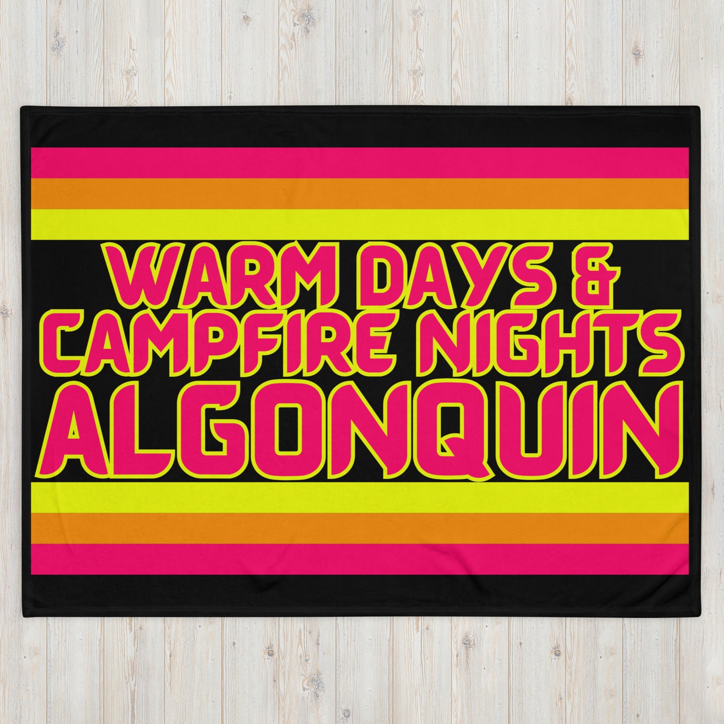 Algonquin - Warm Days & Campfire Nights - Stripes - Campfire Blanket - Throw Blanket