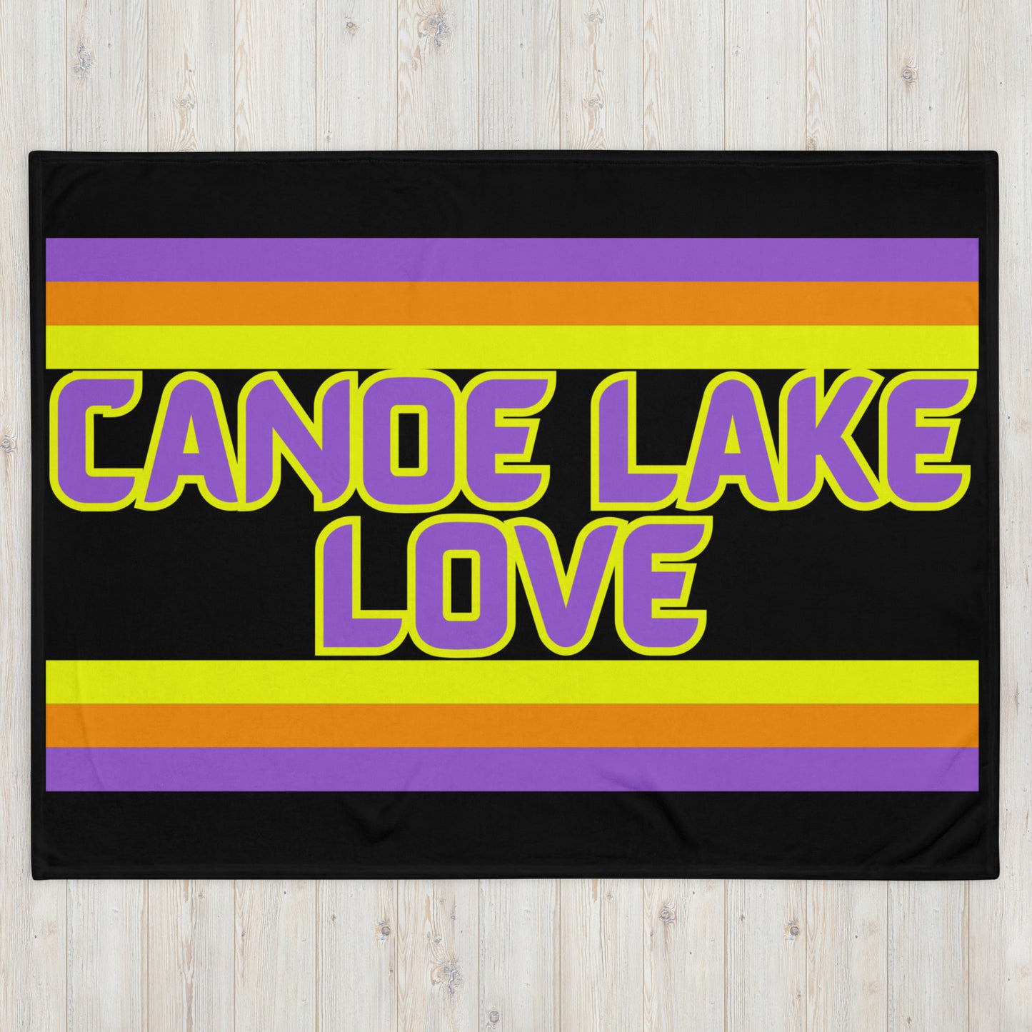Canoe Lake Love - Stripes - Campfire Blanket - Throw Blanket