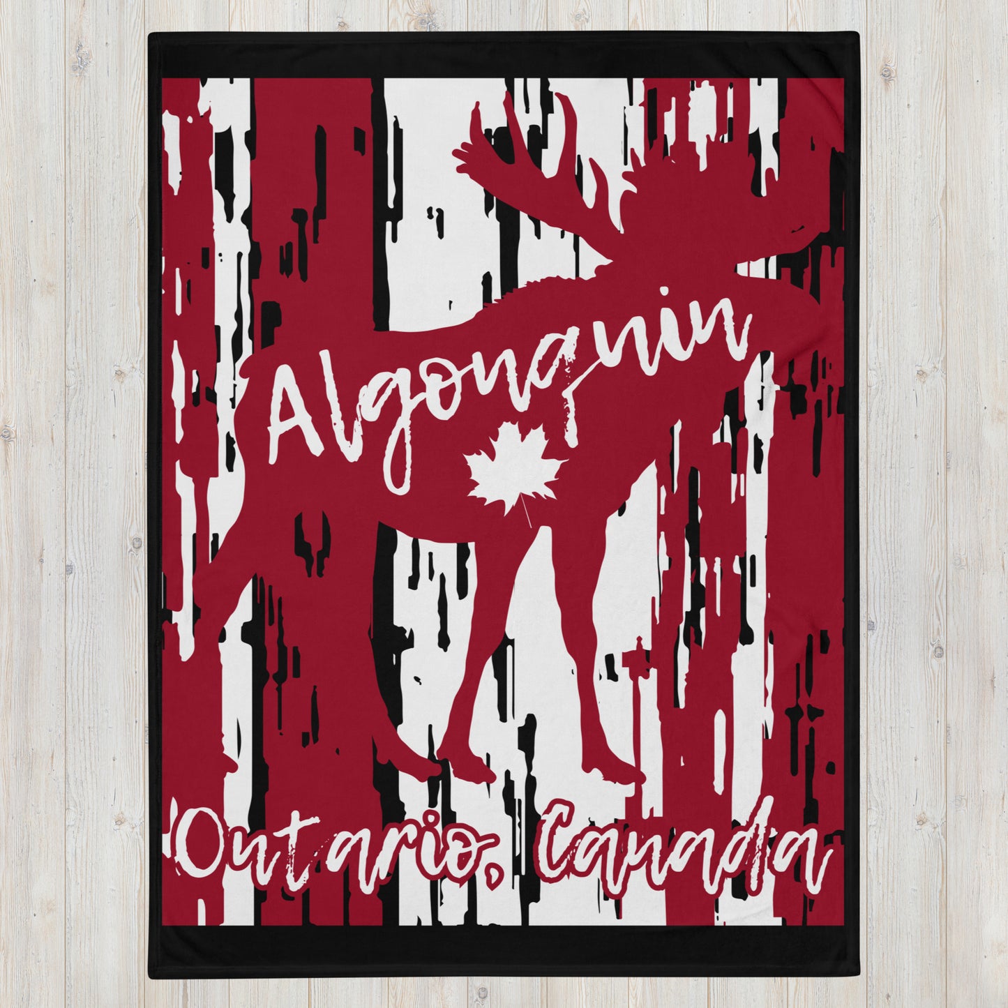 Algonquin Ontario Canada Moose - Campfire Blanket - Throw Blanket