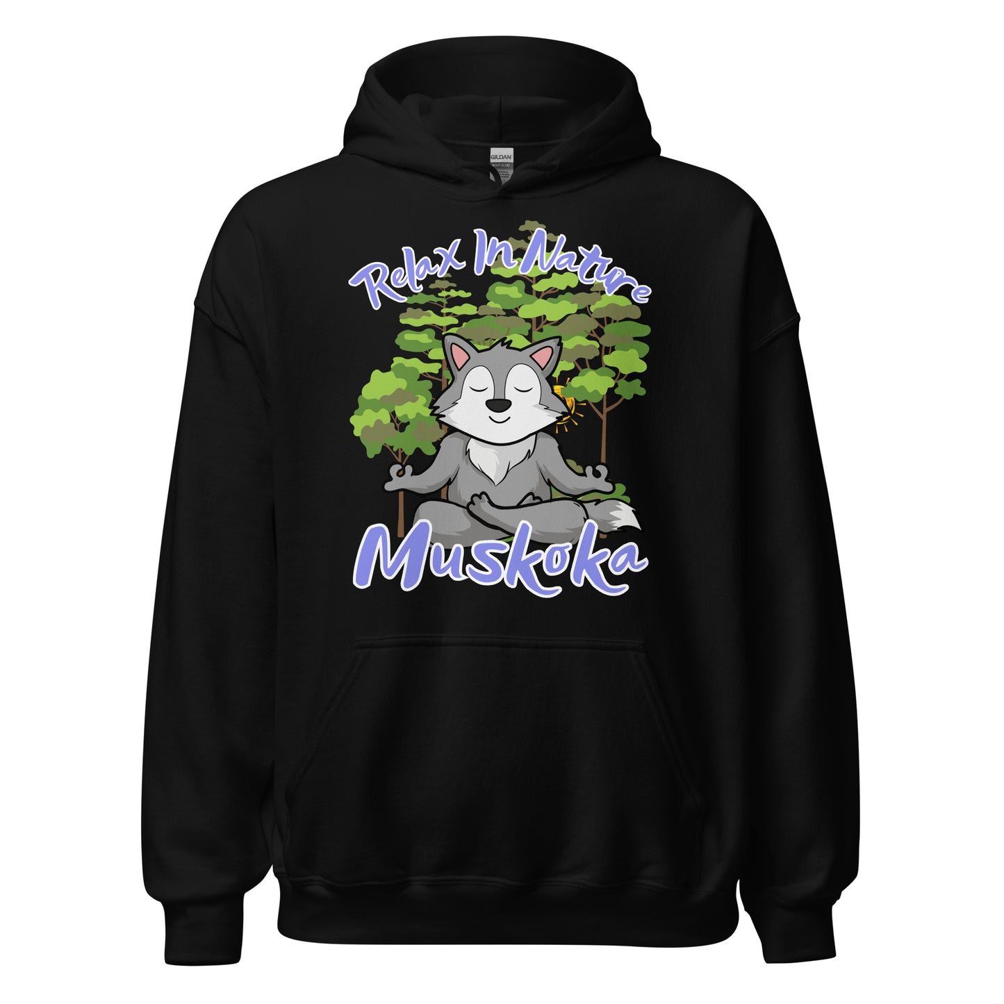 Relax in Nature Muskoka Wolf - Unisex Hoodie