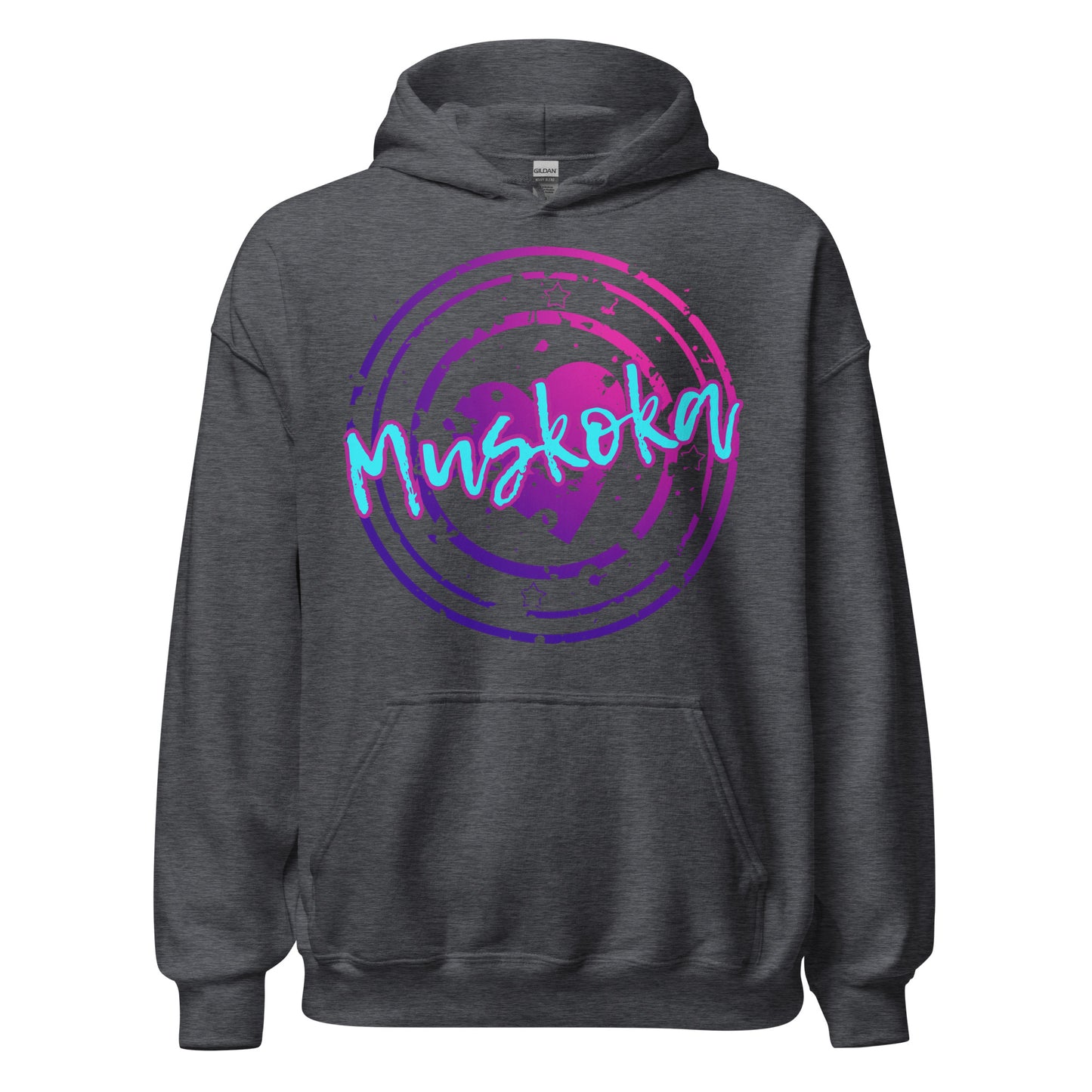 Muskoka Ontario Heart Stamp - Unisex Hoodie
