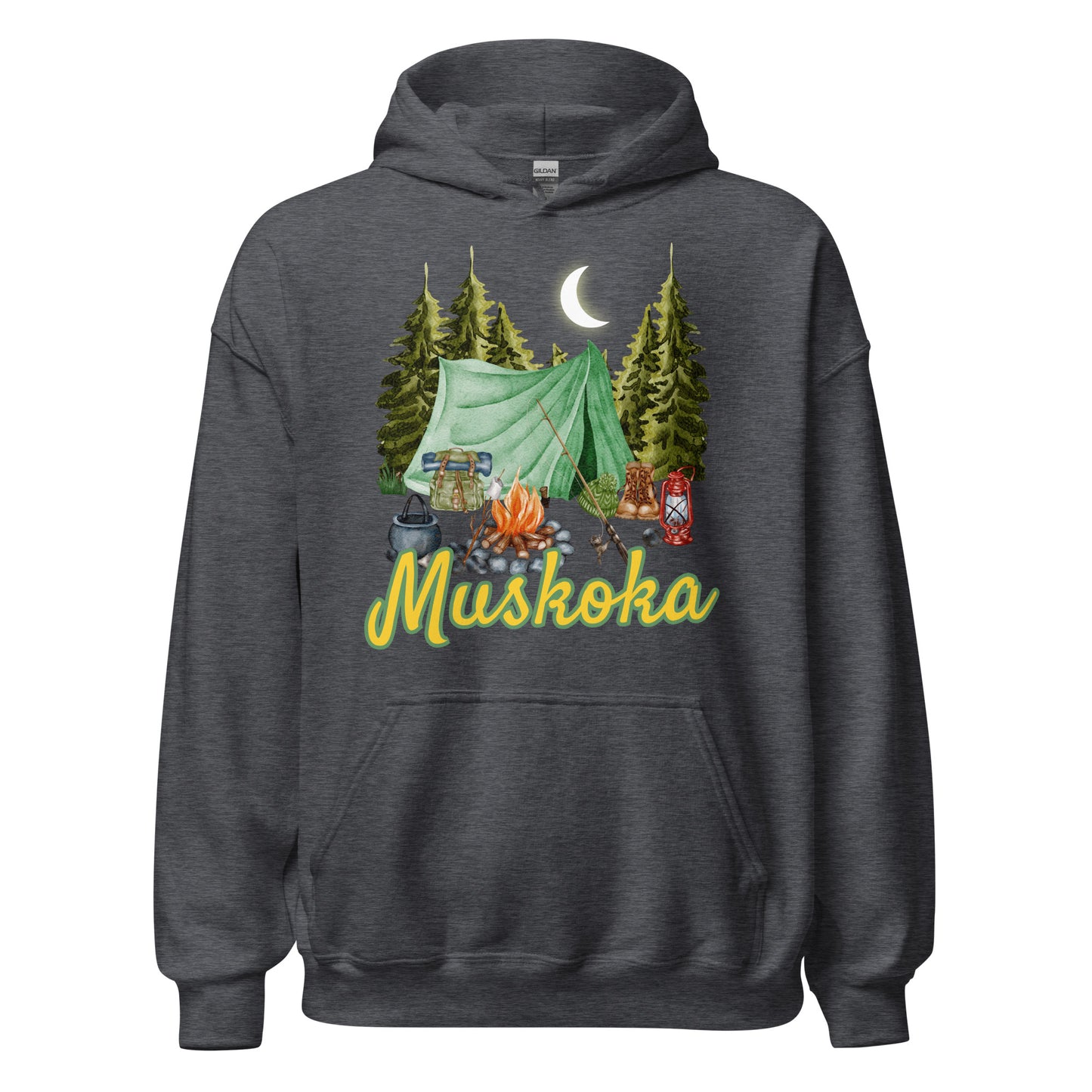 Muskoka Painted Camping Scene - Unisex Hoodie