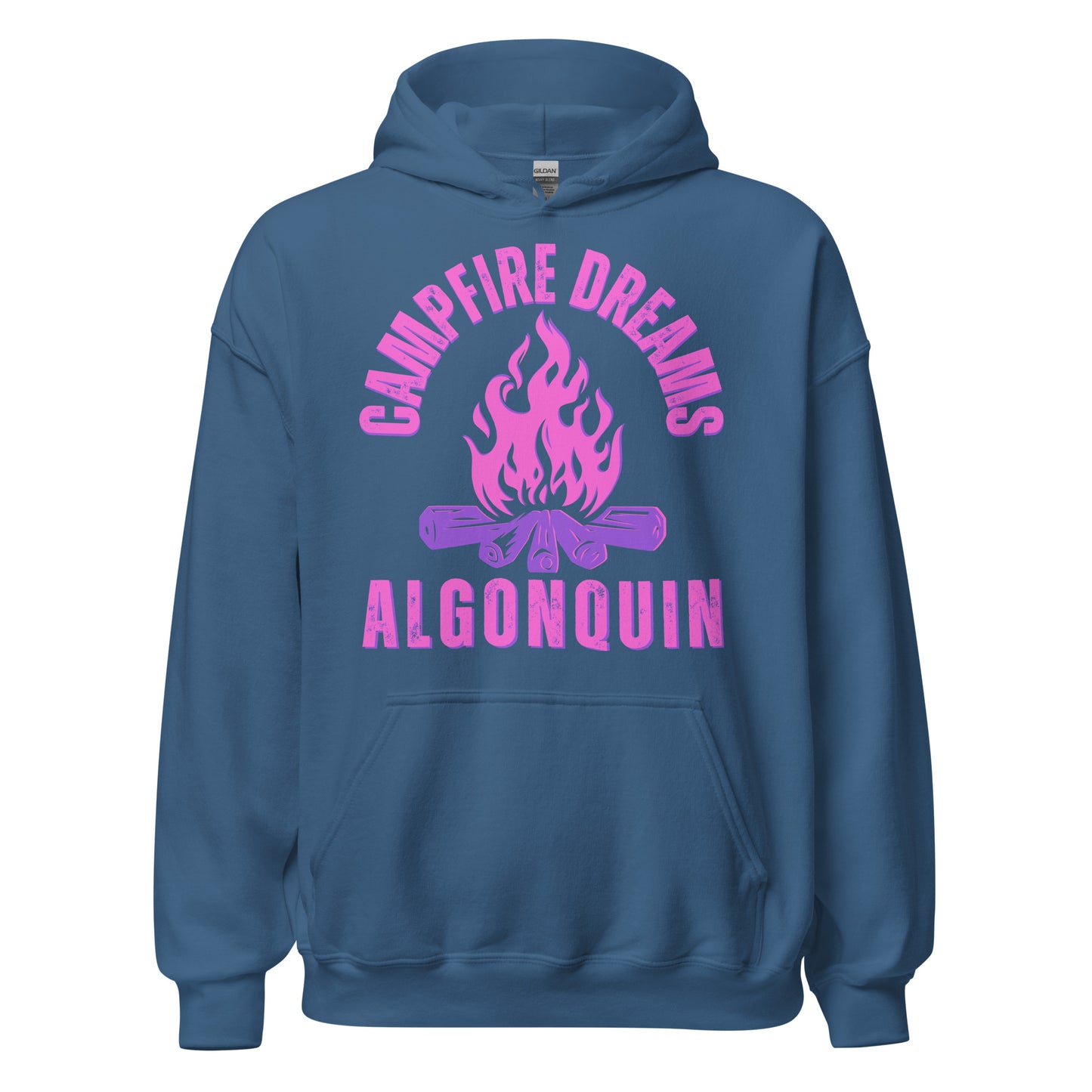Algonquin Park - Campfire Dreams - Purple & Pink Graphics - Quality Unisex Hoodie