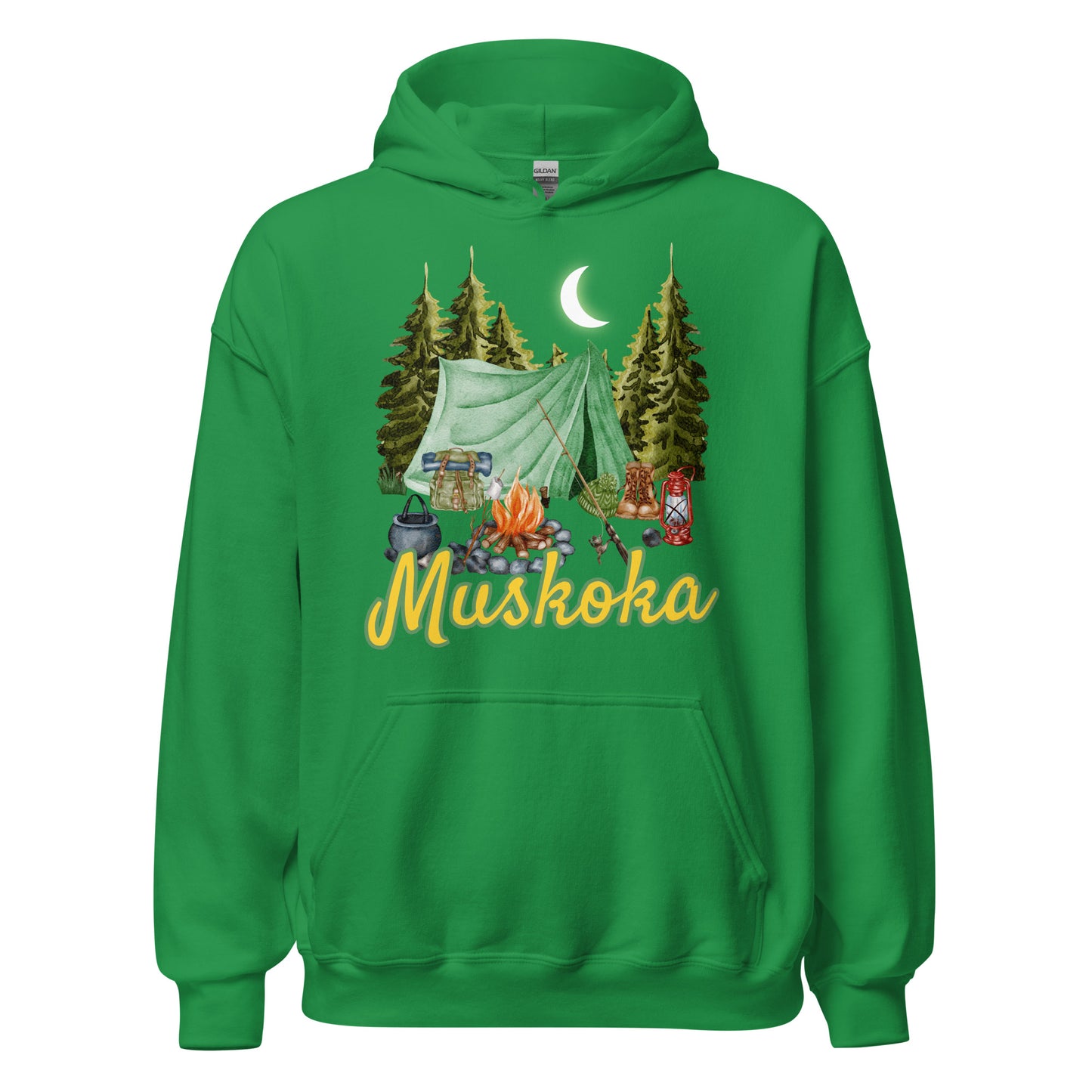 Muskoka Painted Camping Scene - Unisex Hoodie