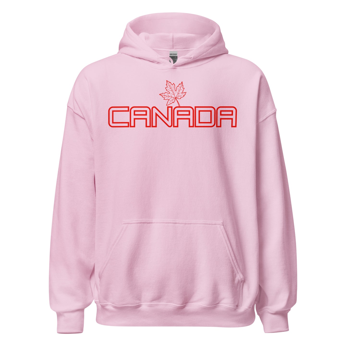 Canada - Bright Red Design with Maple Leaf - Quality Unisex Hoodie