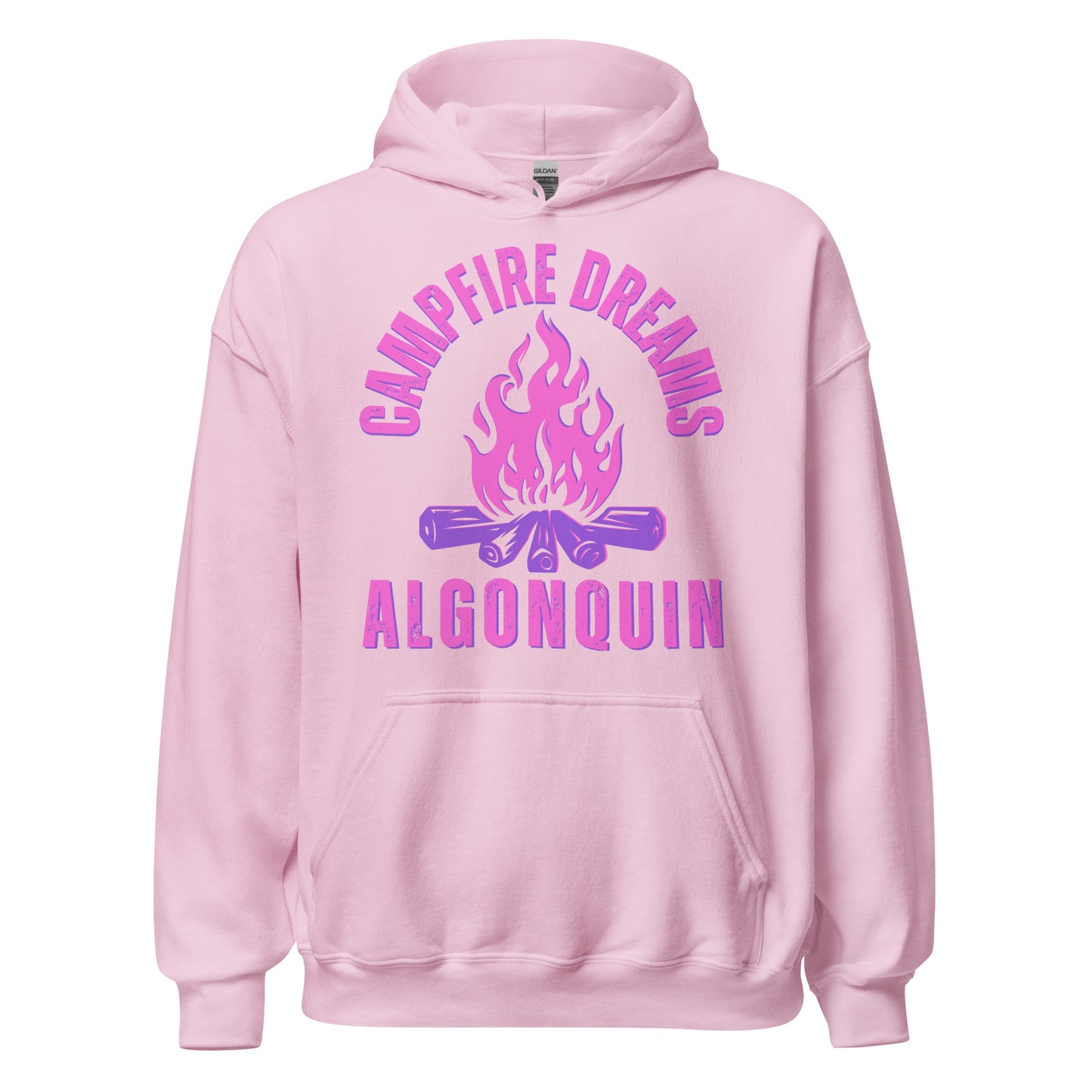 Algonquin Park - Campfire Dreams - Purple & Pink Graphics - Quality Unisex Hoodie