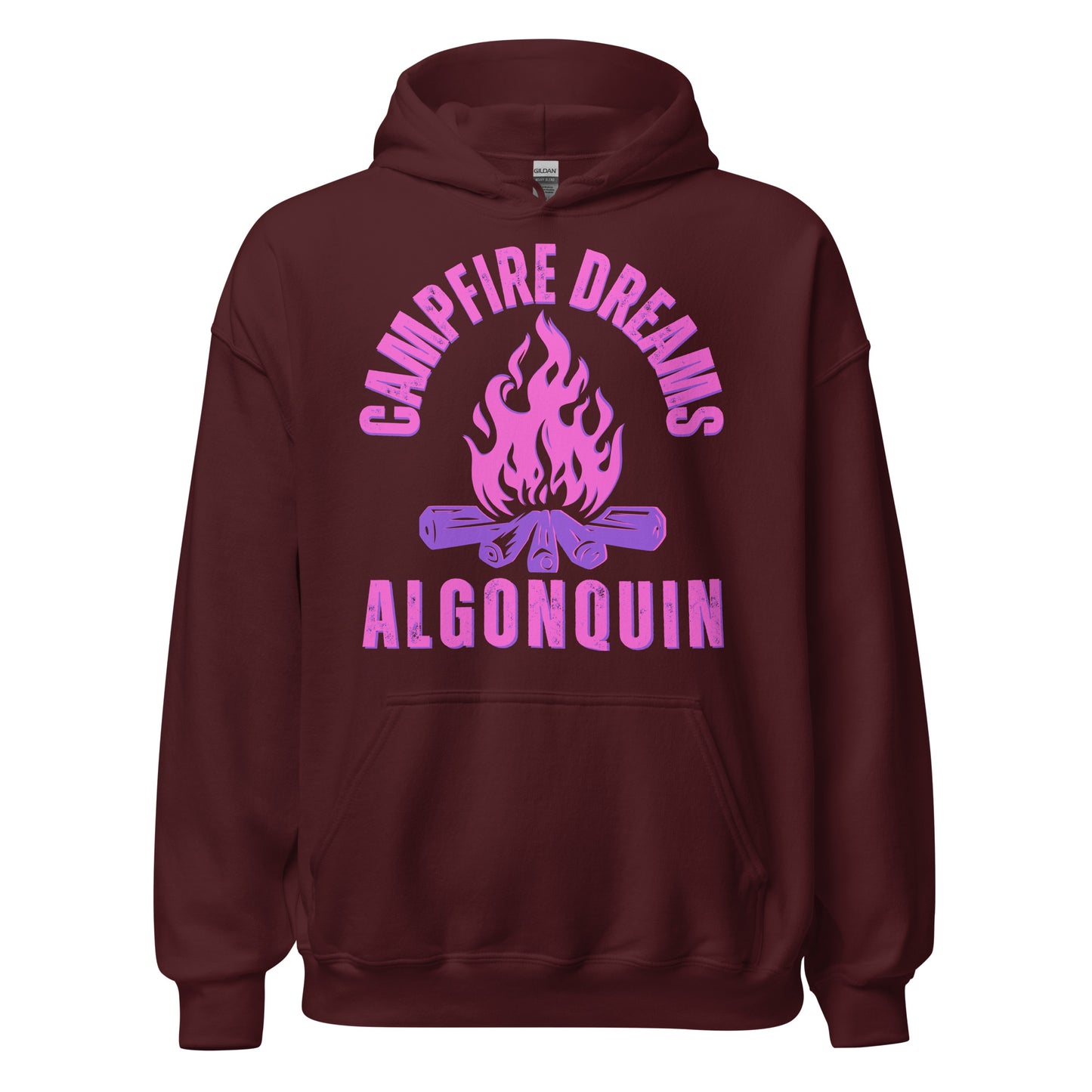 Algonquin Park - Campfire Dreams - Purple & Pink Graphics - Quality Unisex Hoodie