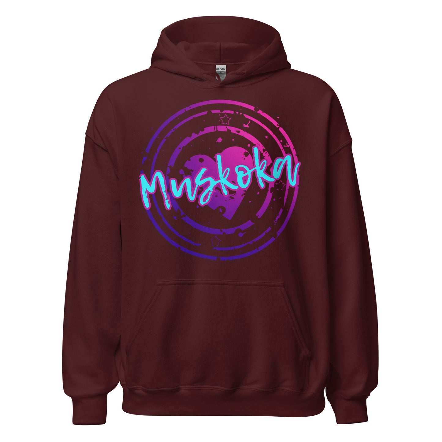 Muskoka Ontario Heart Stamp - Unisex Hoodie