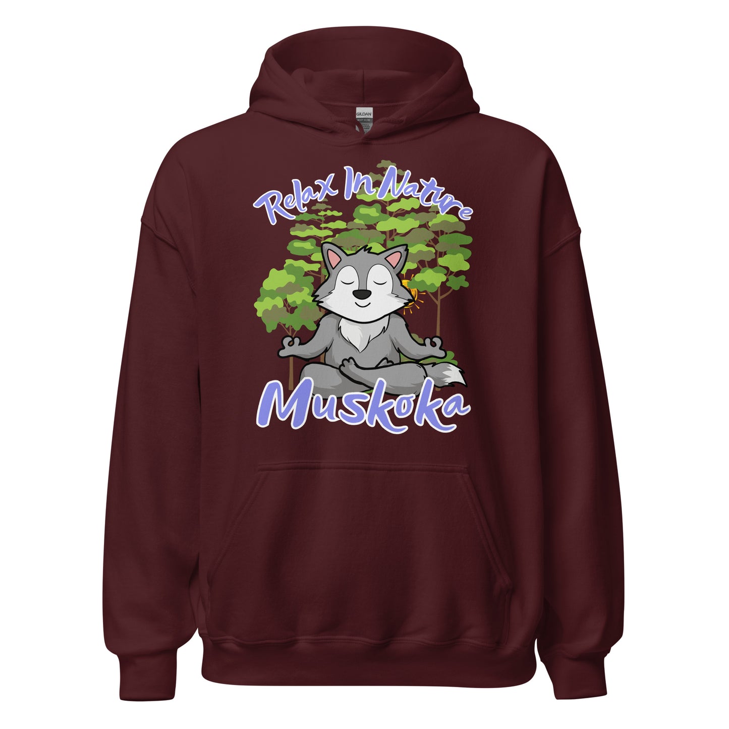 Relax in Nature Muskoka Wolf - Unisex Hoodie