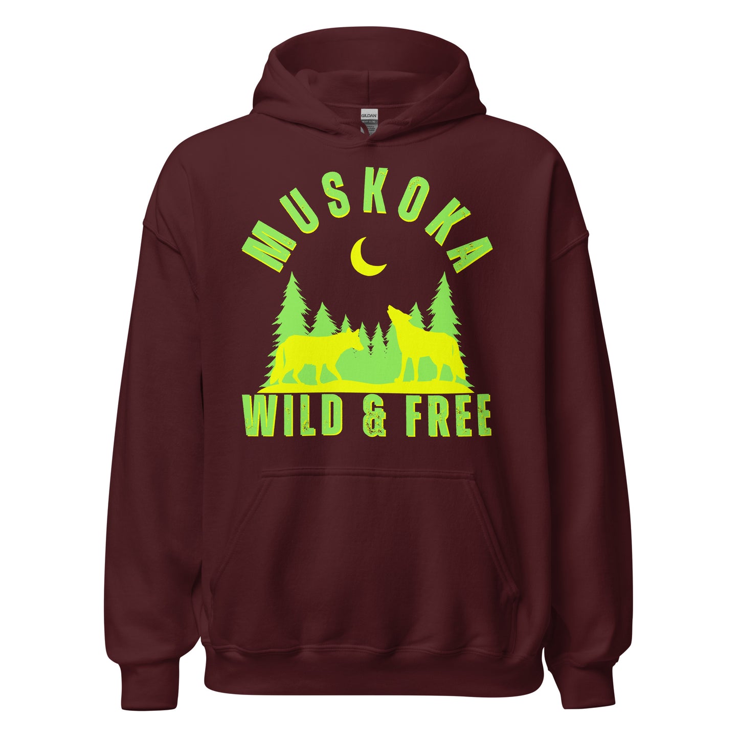 Muskoka Wild & Free Wolves - Unisex Hoodie
