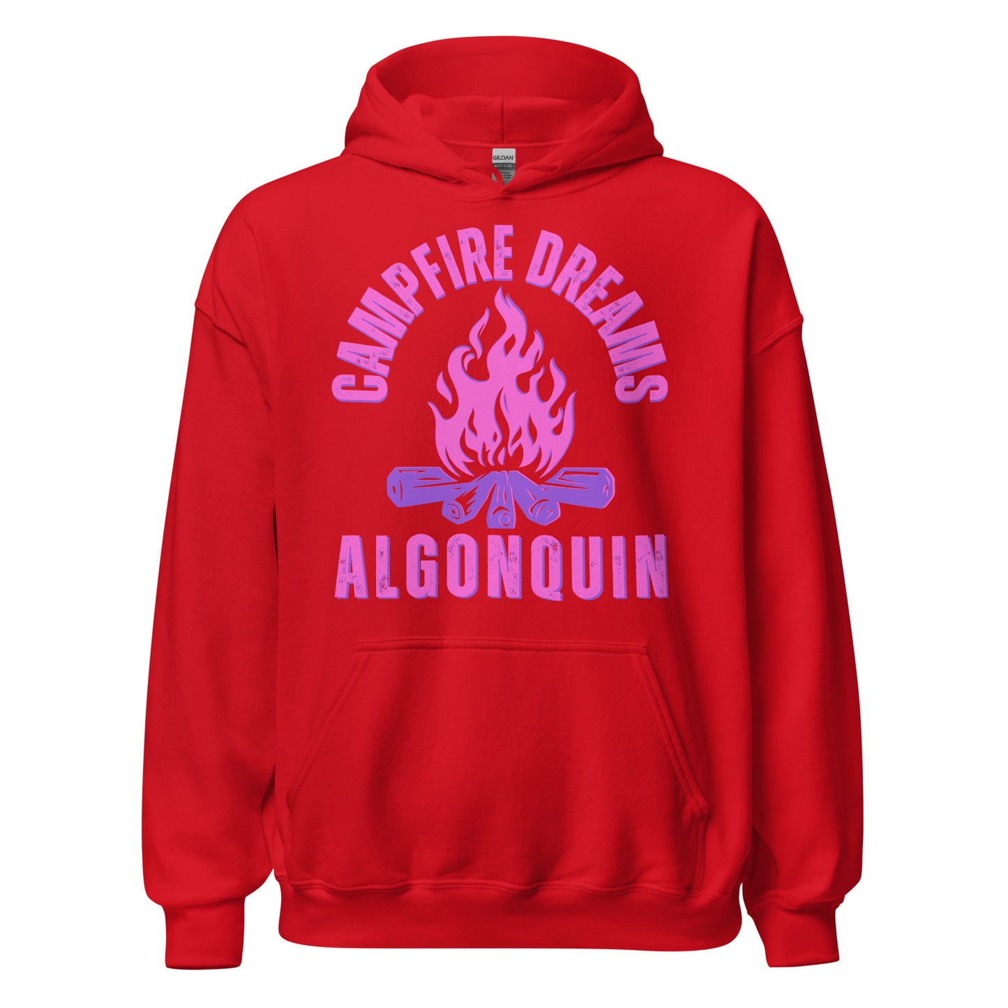 Algonquin Park - Campfire Dreams - Purple & Pink Graphics - Quality Unisex Hoodie